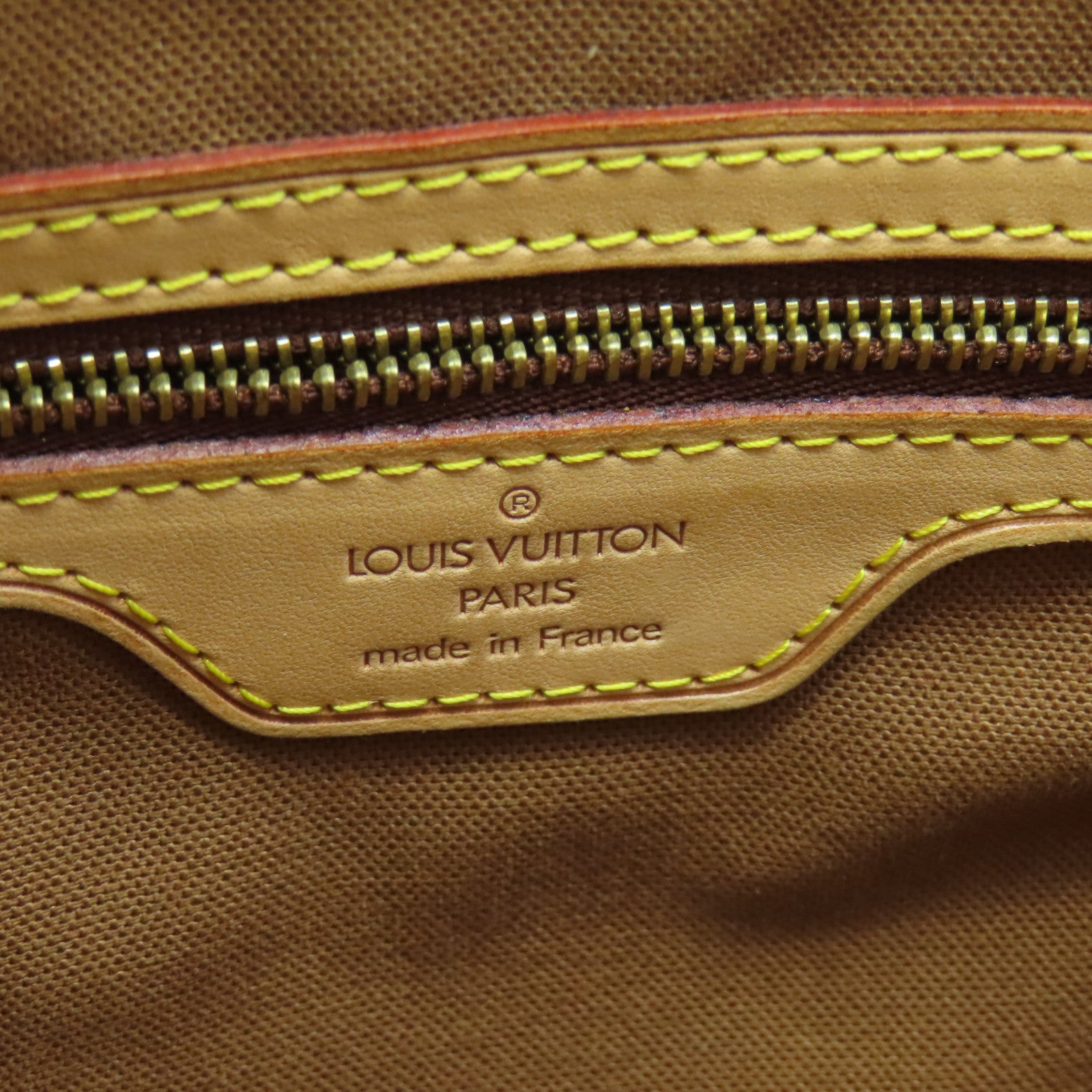 LOUIS VUITTON Monogram Vavin GM Gold Buckle Handle Bag Brown