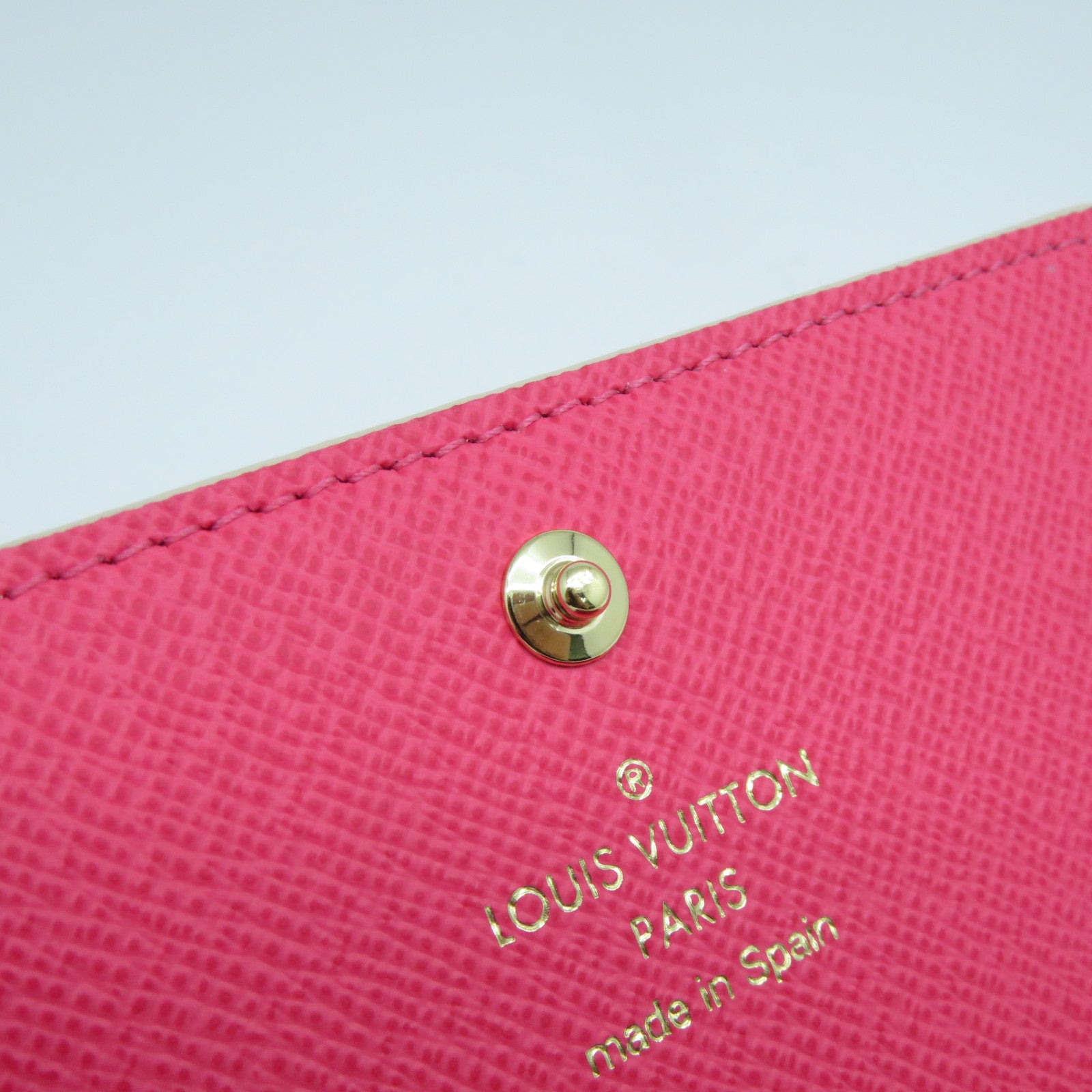 LOUIS VUITTON Damier Azur Rosalie金扣零錢包白色