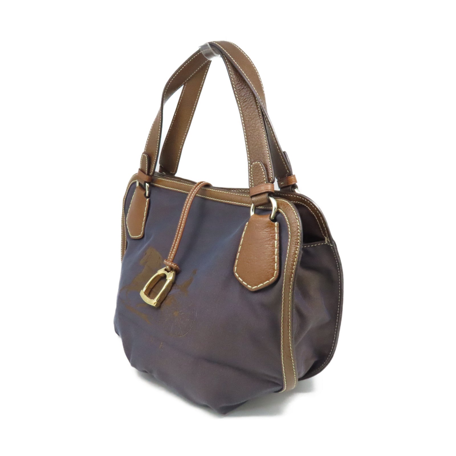 CELINE 帆布Shoulder Bag銀扣肩背袋深藍色
