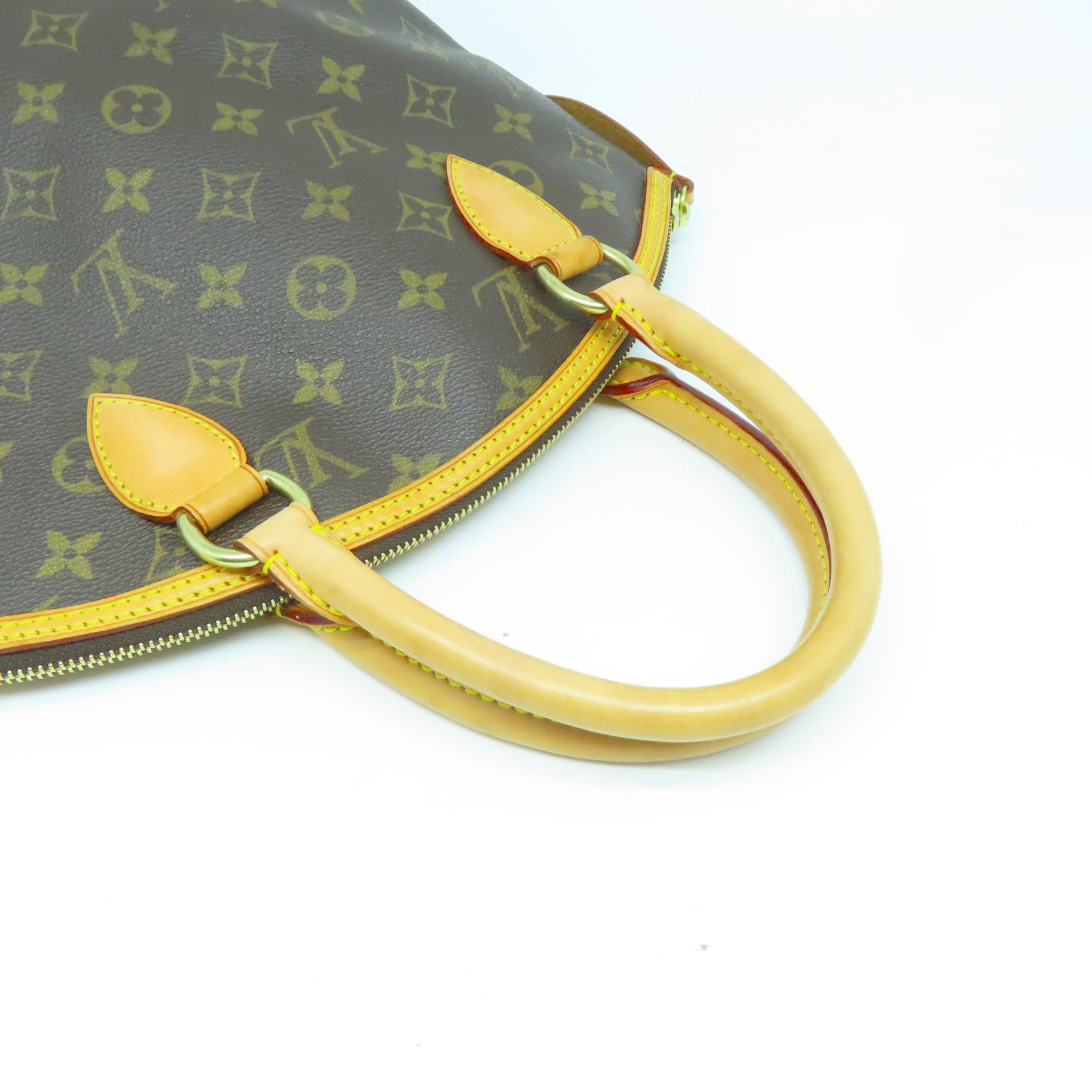 LOUIS VUITTON Monogram Lockit金扣手挽袋啡色