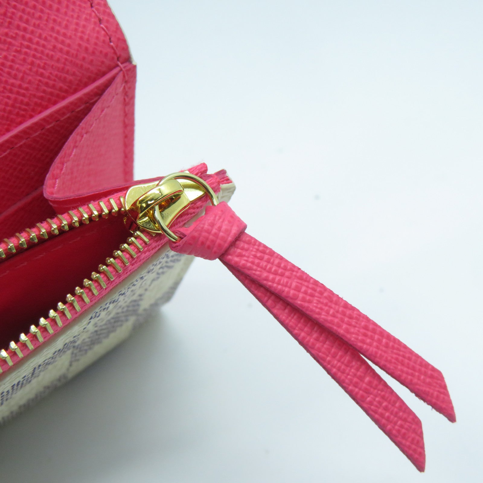 LOUIS VUITTON Damier Azur Rosalie金扣零錢包白色