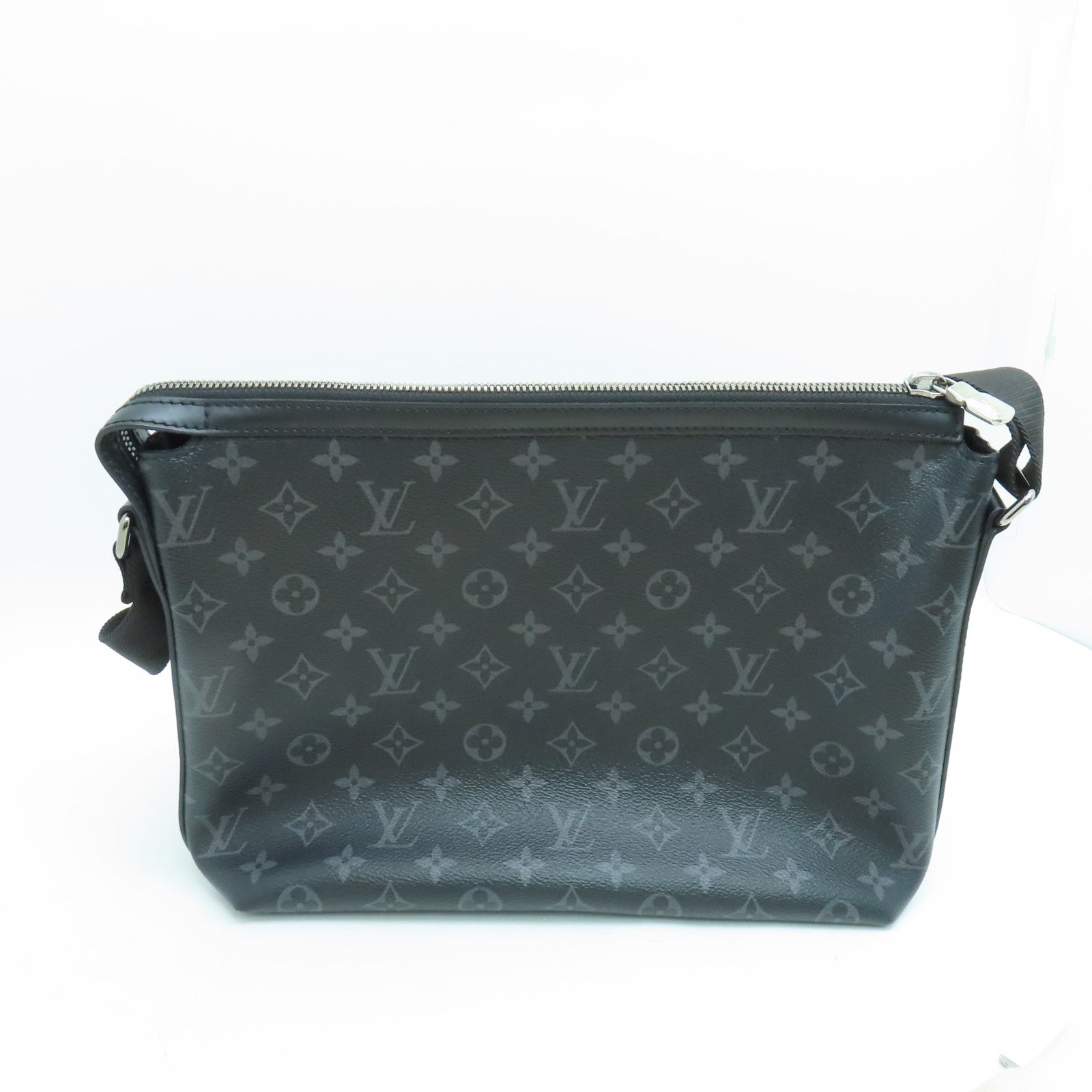 LOUIS VUITTON Monogarm Eclipse Odyssey銀扣肩背袋黑色