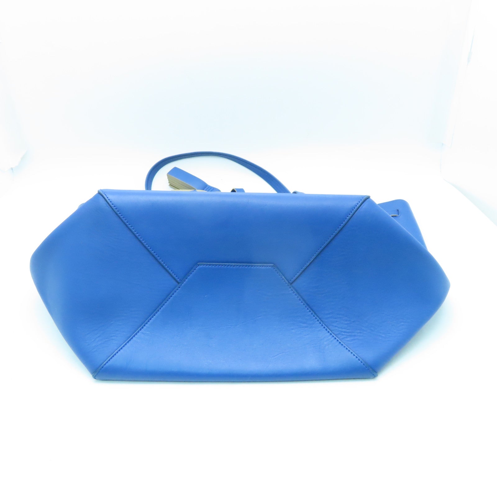 CELINE 皮革Shoulder Bag金扣肩背袋蓝色