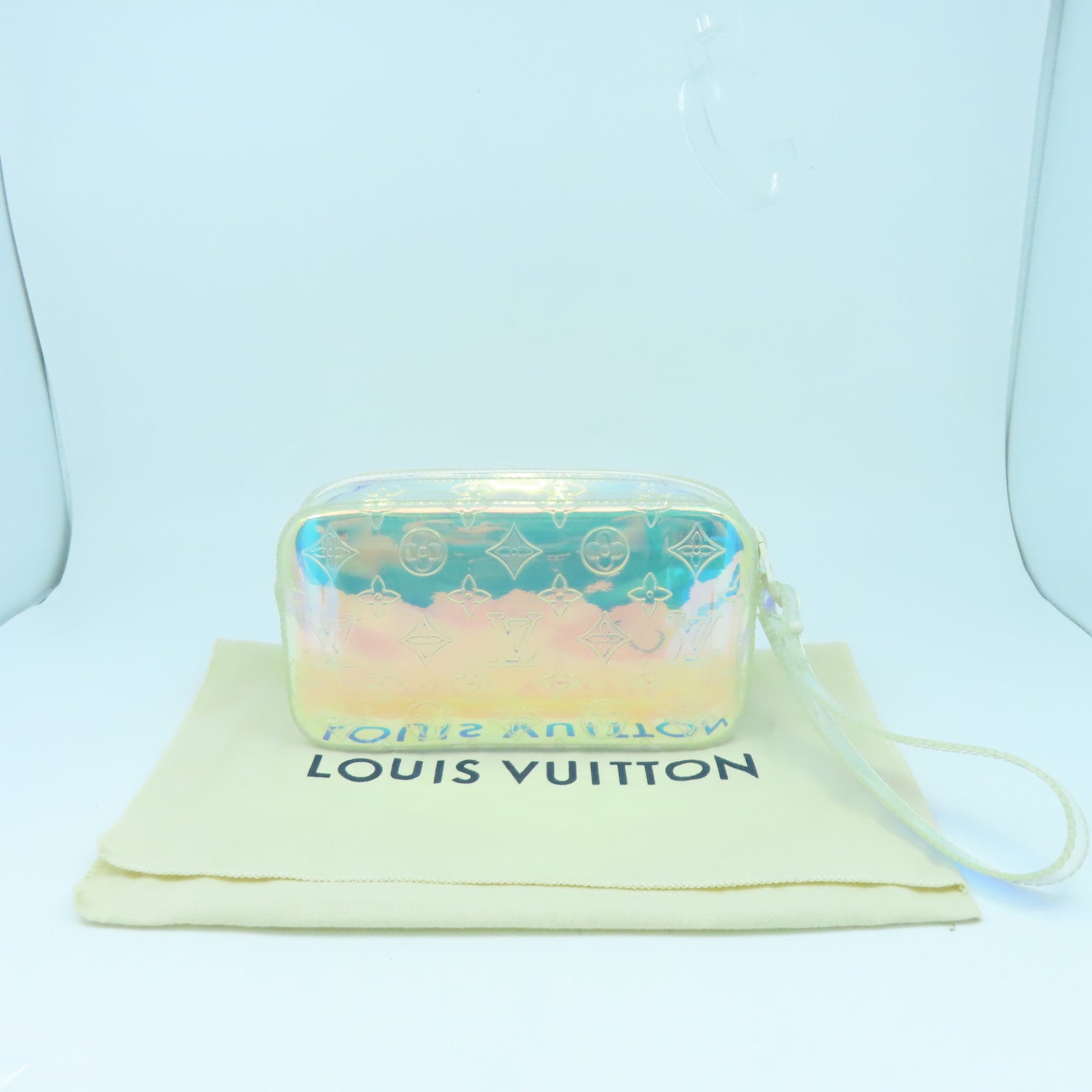 LOUIS VUITTON Monogram Prism Pochette手拿包白色/虹彩色