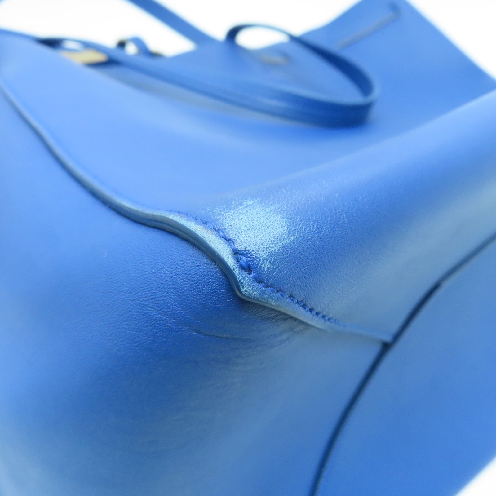 CELINE 皮革Shoulder Bag金扣肩背袋蓝色