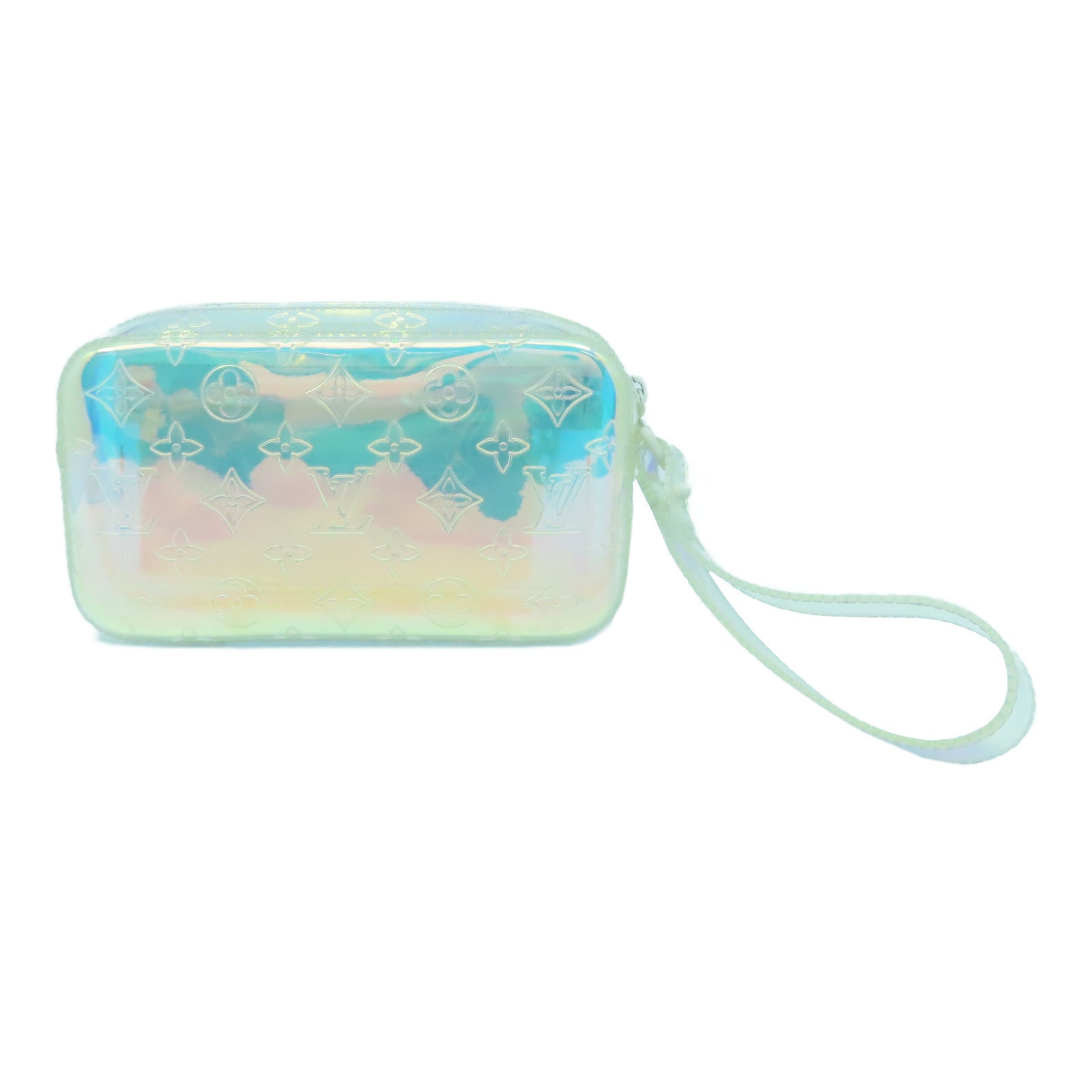 LOUIS VUITTON Monogram Prism Pochette手拿包白色/虹彩色