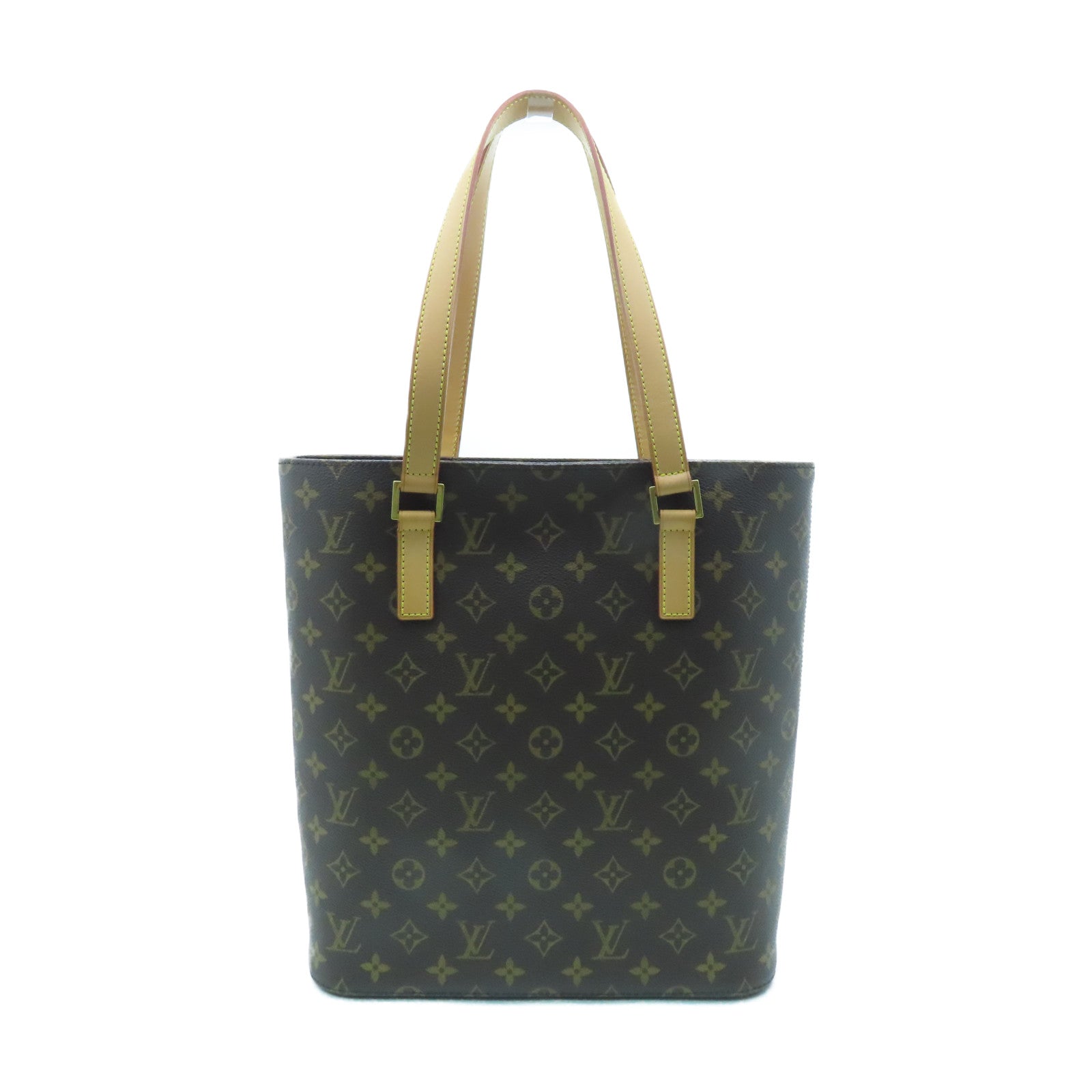 LOUIS VUITTON Monogram Vavin GM Gold Buckle Handle Bag Brown