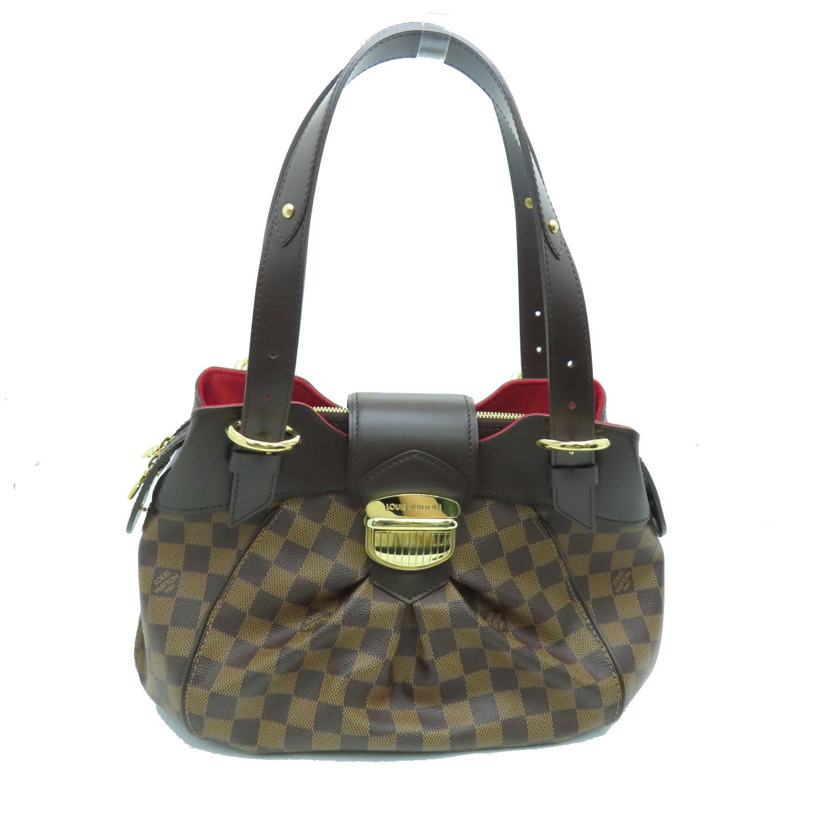 LOUIS VUITTON 【激減優惠】Damier Sistina PM金扣手挽袋啡色