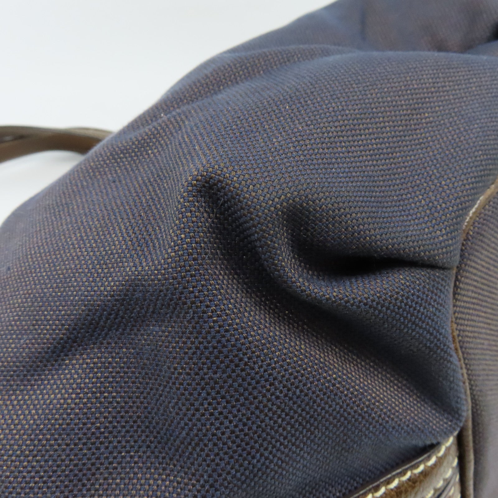 CELINE 帆布Shoulder Bag銀扣肩背袋深藍色