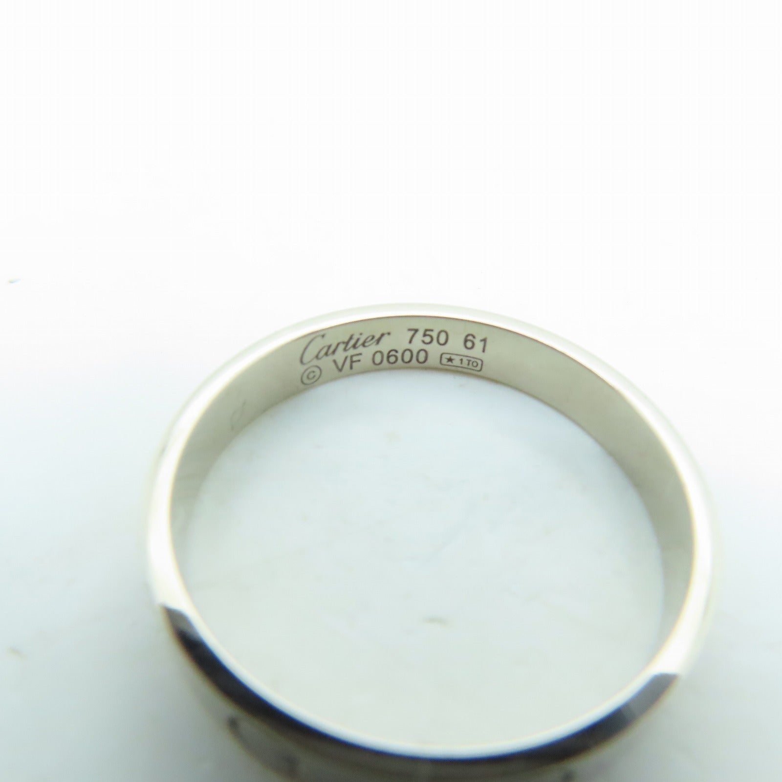 CARTIER 18K白金Love Wedding Ring戒指US#9.5/Cartier#61