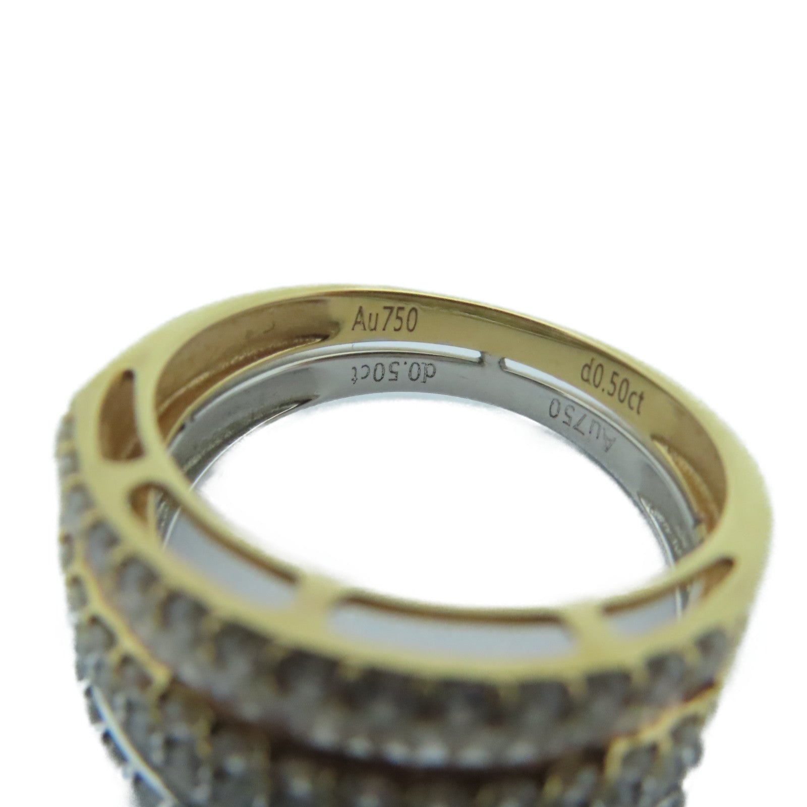 JEWELRY 18K白金/玫瑰金Diamond Ring0.50ct钻石戒指US#6