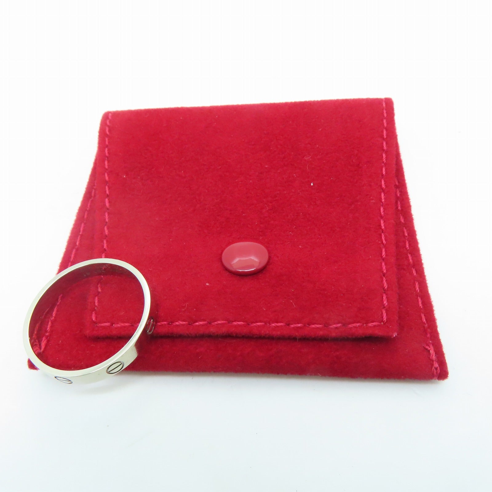 CARTIER 18K白金Love Wedding Ring戒指US#9.5/Cartier#61