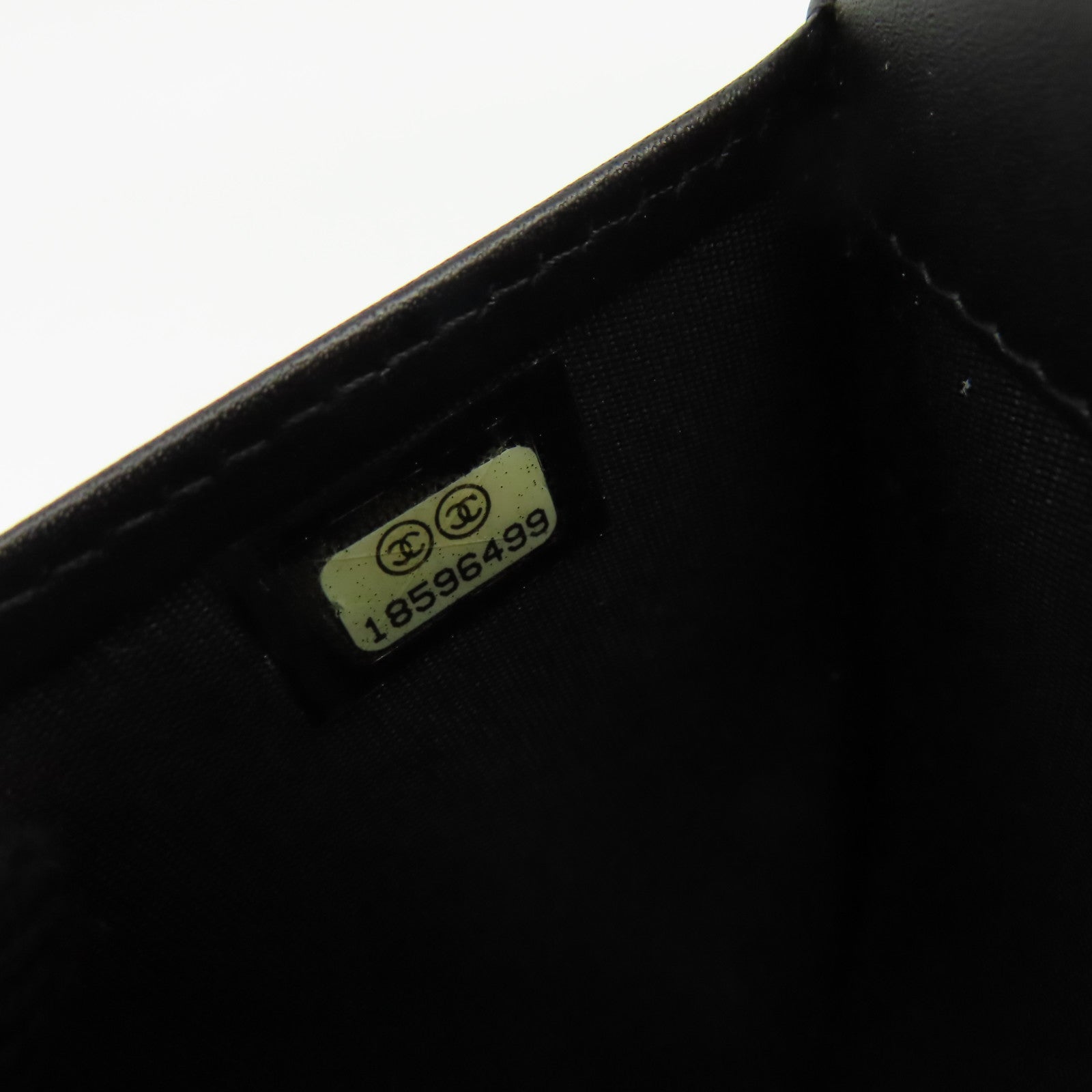 CHANEL 菱格漆皮皮革Long Wallet金扣長錢包黒色