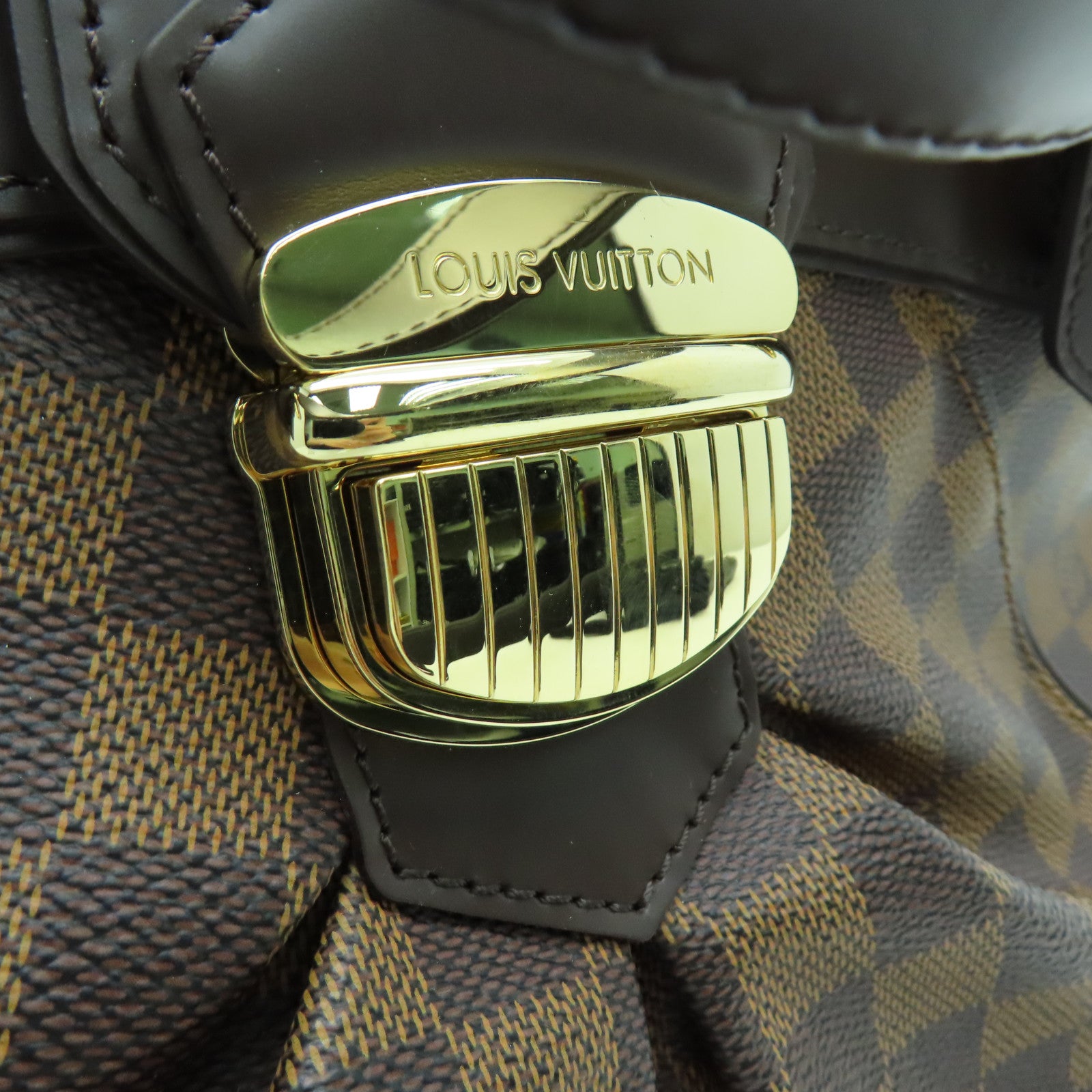 LOUIS VUITTON 【激減優惠】Damier Sistina PM金扣手挽袋啡色