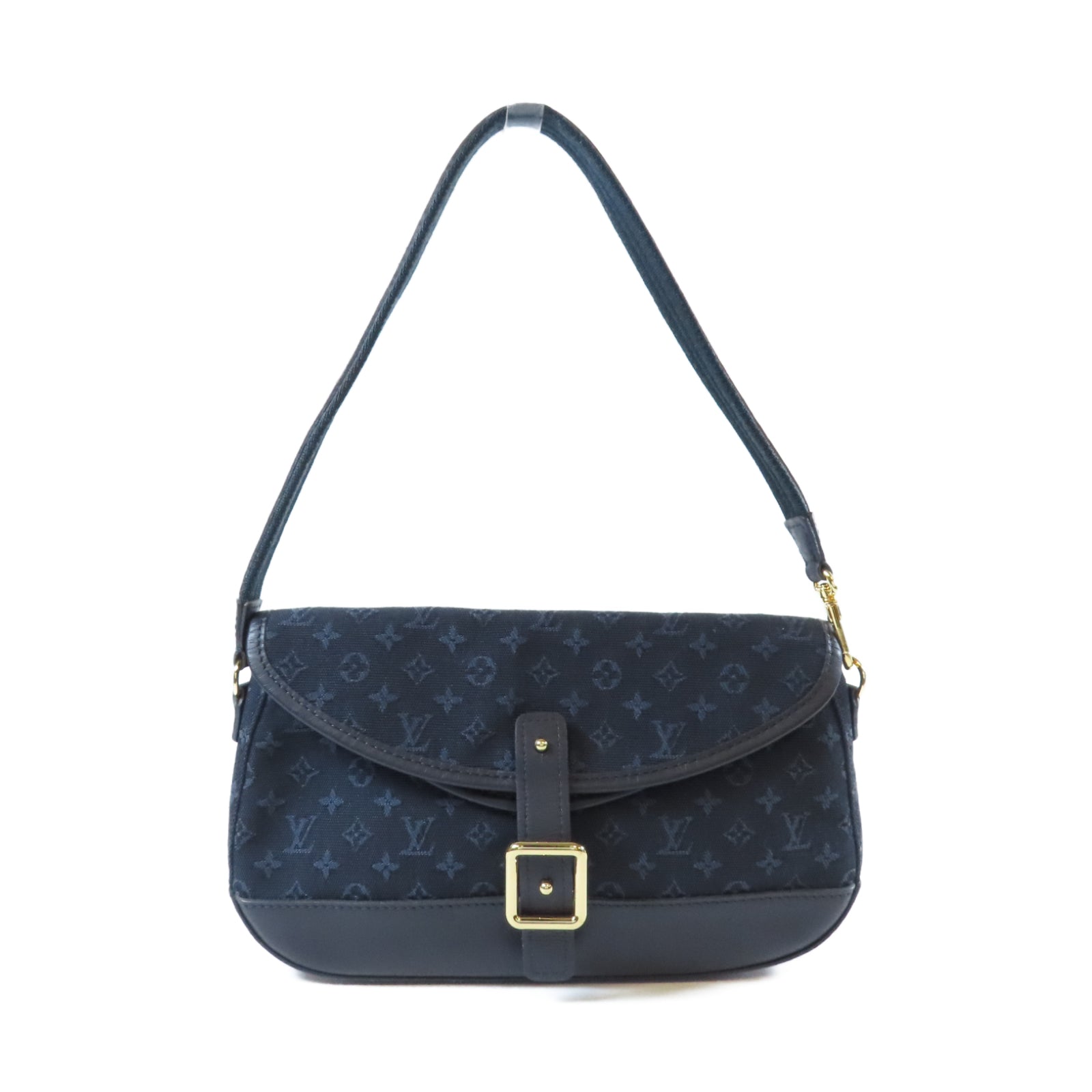 LOUIS VUITTON Monogram Mini Marjorie金扣肩背袋藍色