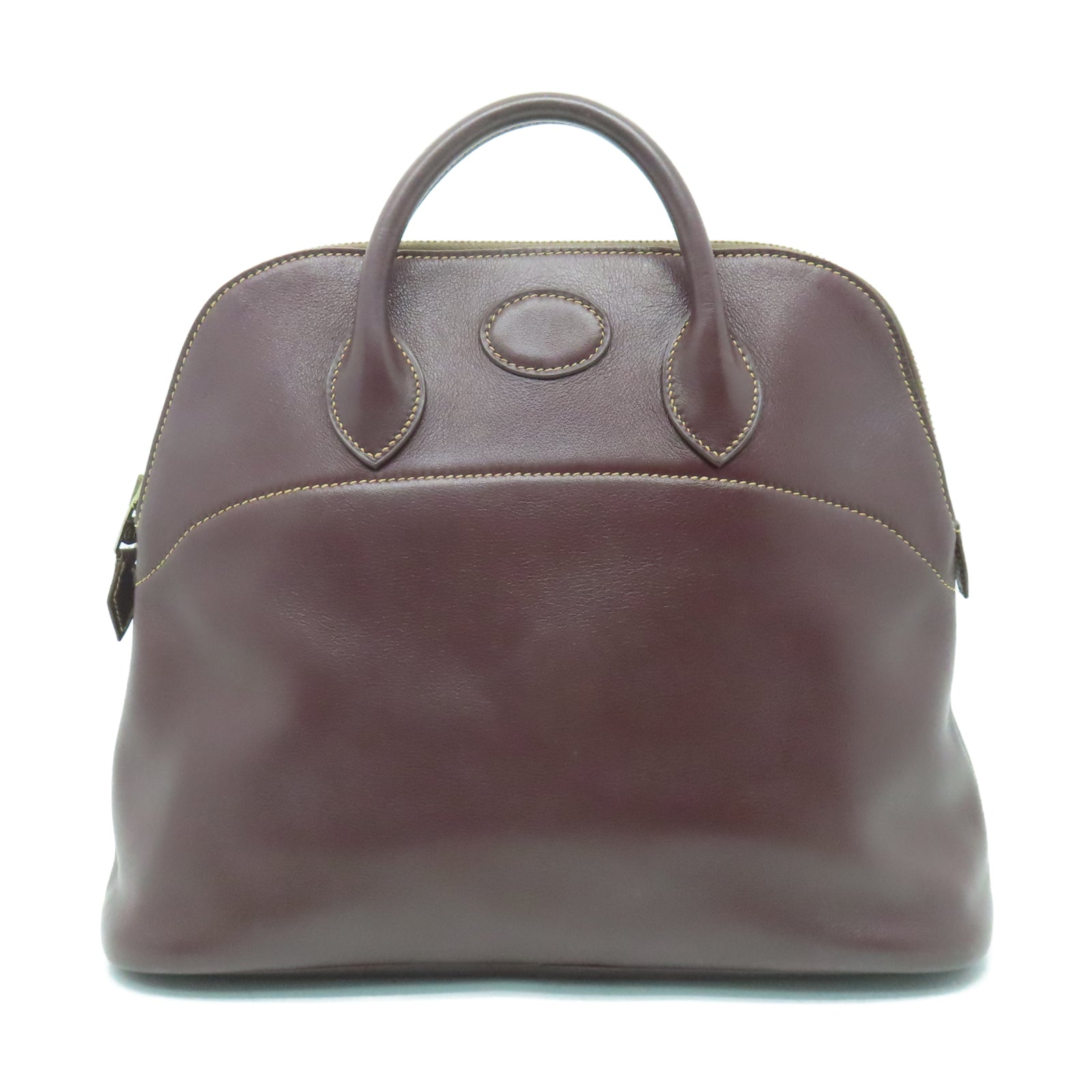 HERMES Sombrero皮革Bolide Ado金扣背包啡色