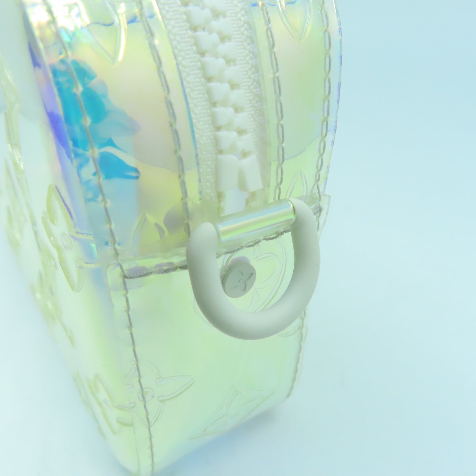 LOUIS VUITTON Monogram Prism Pochette手拿包白色/虹彩色