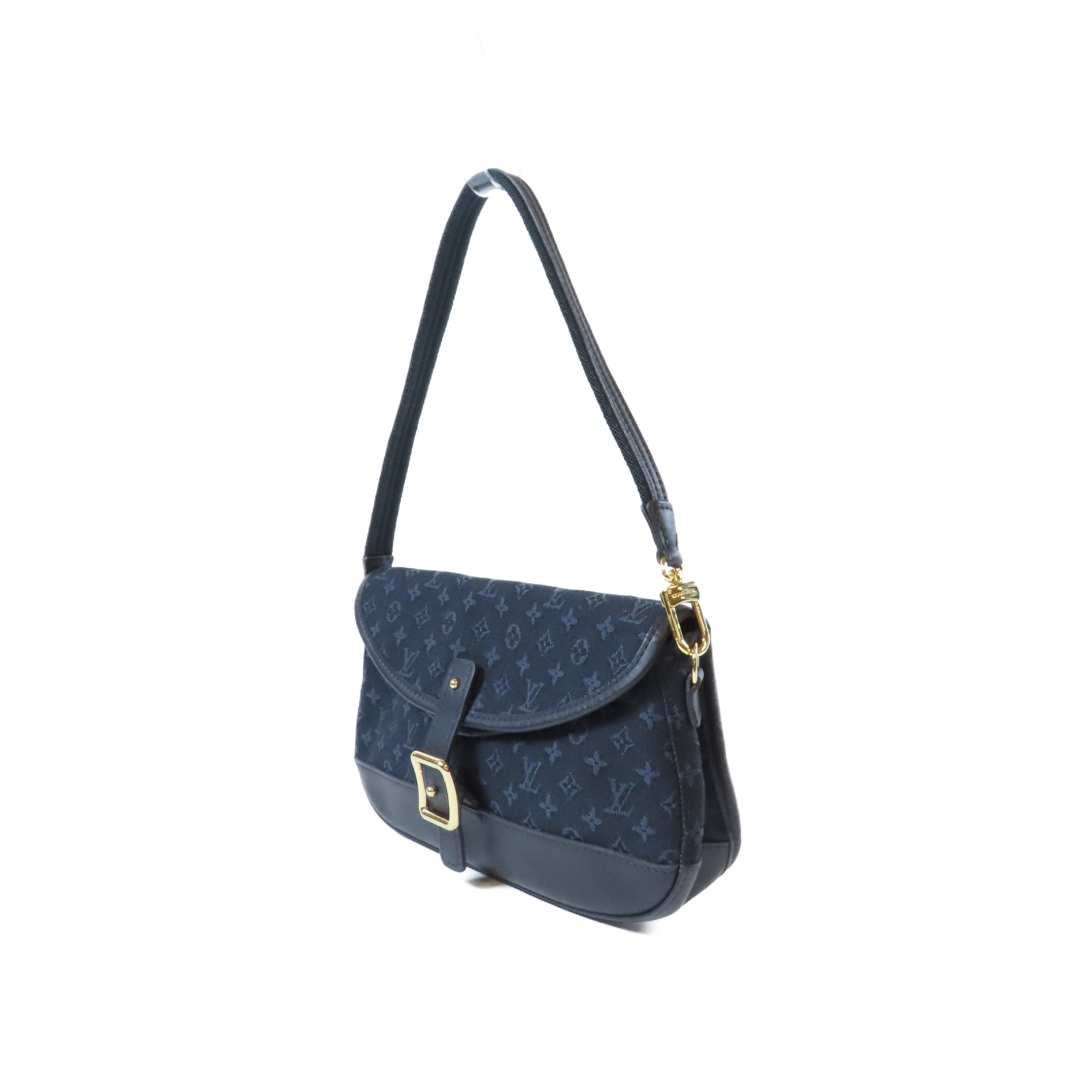 LOUIS VUITTON Monogram Mini Marjorie金扣肩背袋藍色
