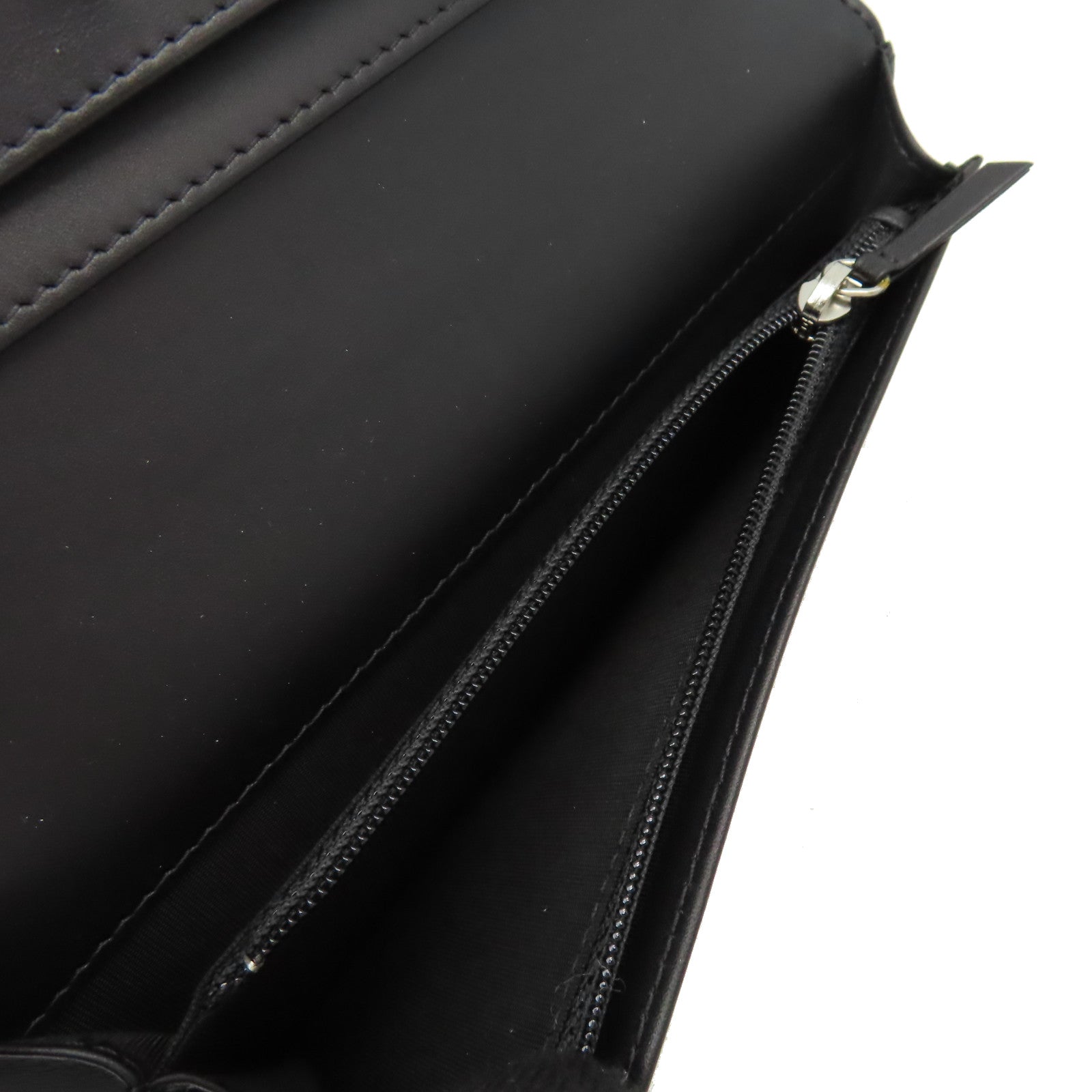 CHANEL 菱格漆皮皮革Long Wallet金扣長錢包黒色