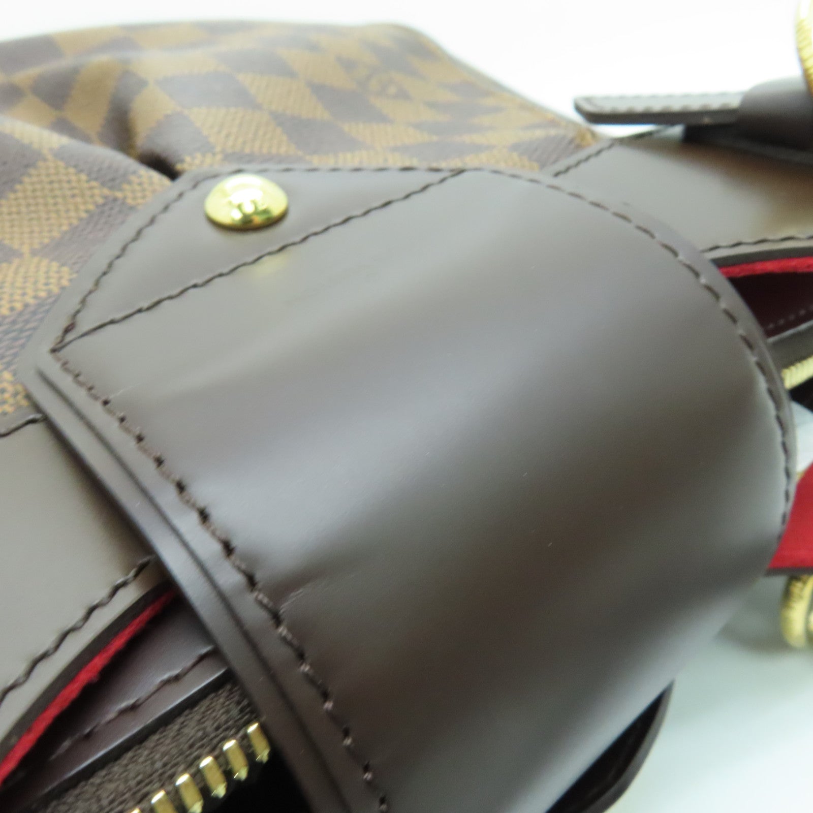LOUIS VUITTON 【激減優惠】Damier Sistina PM金扣手挽袋啡色