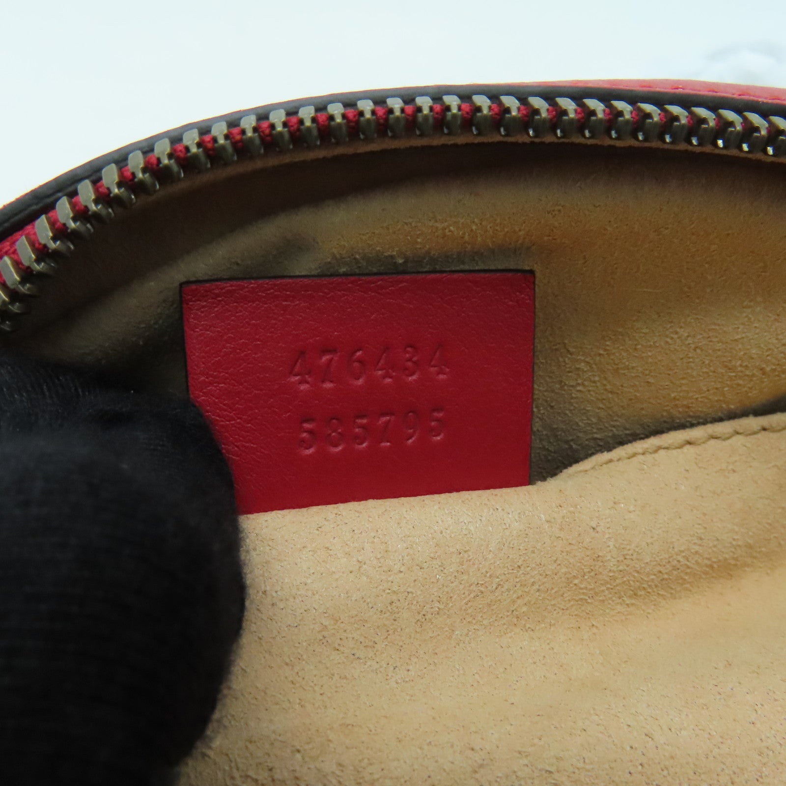 GUCCI 【激減優惠】斜紋牛皮皮革GG Marmont金扣腰包紅色