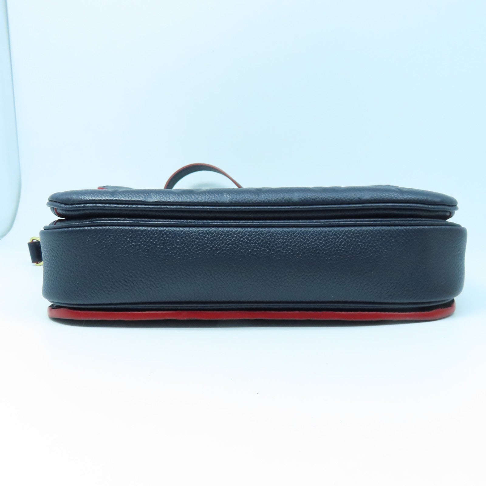 LOUIS VUITTON Monogram Empreinte Pochette Metis金扣手挽肩背兩用袋藍色