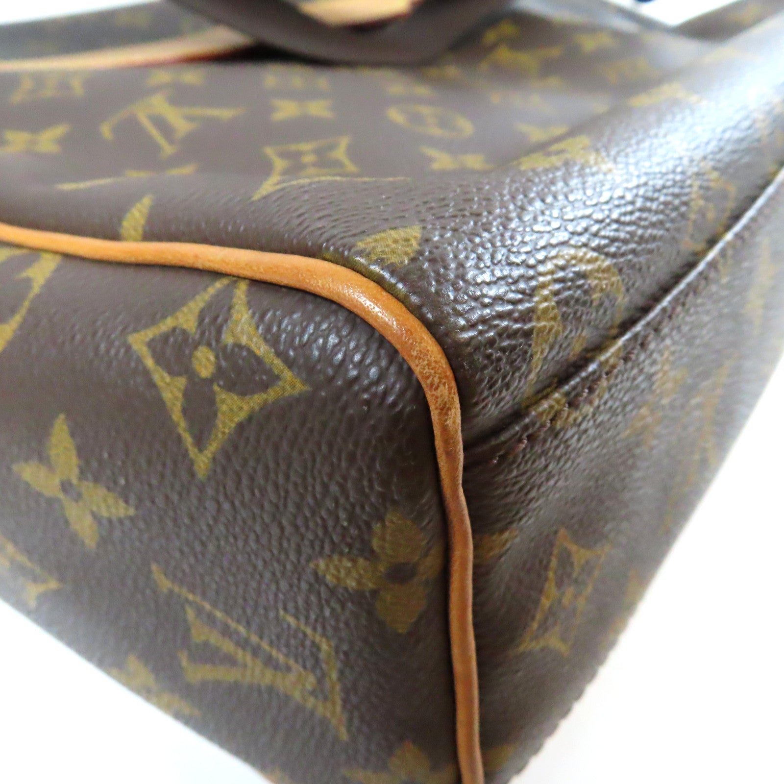 LOUIS VUITTON Monogram Valmy MM金扣肩背袋啡色