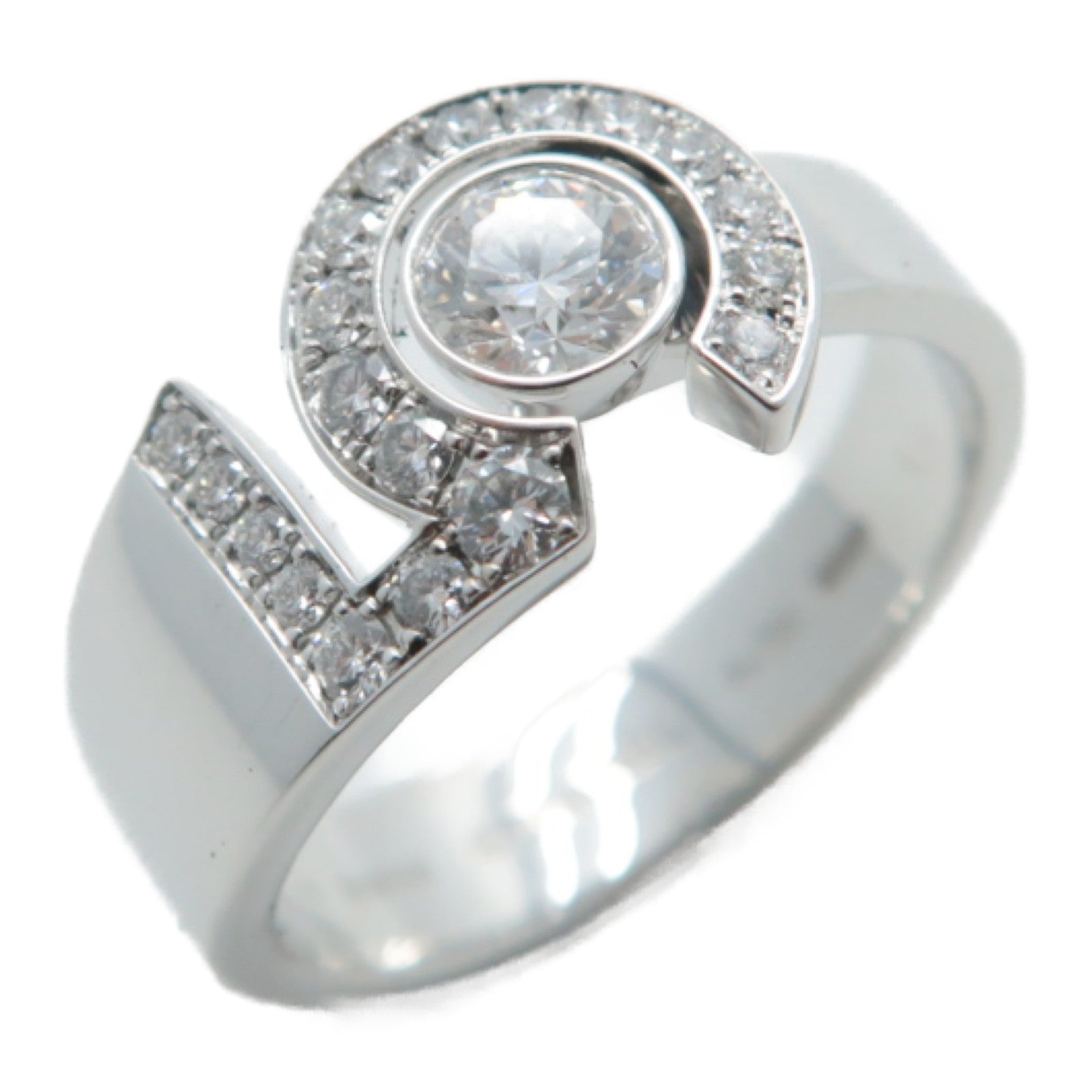 CHANEL 18K白金Eternal N'5 Ring戒指US#5