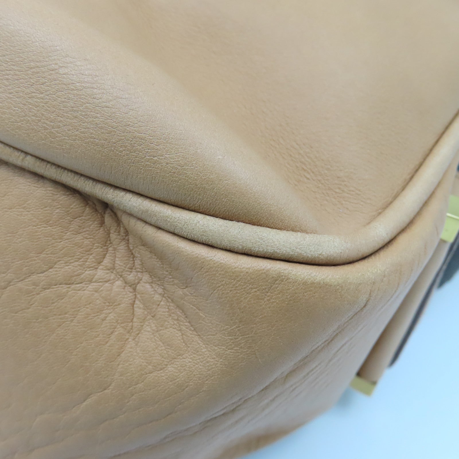 GUCCI 【激減優惠】牛皮皮革Shoulder Bag金扣肩背袋啡色