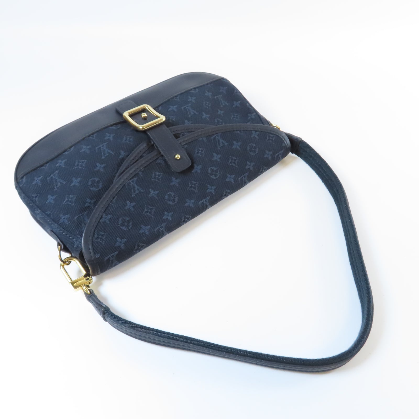 LOUIS VUITTON Monogram Mini Marjorie金扣肩背袋藍色