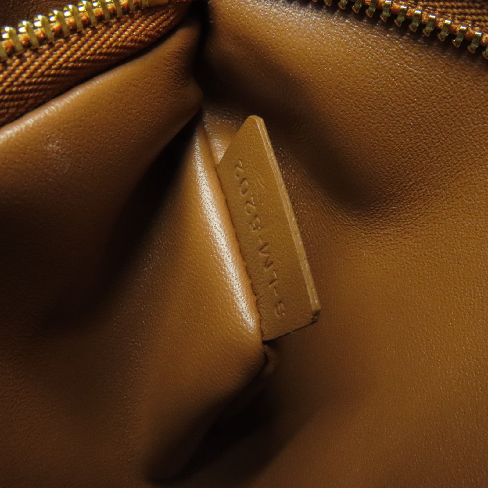 CELINE 帆布/牛皮皮革Triomphe金扣肩背袋米色/啡色