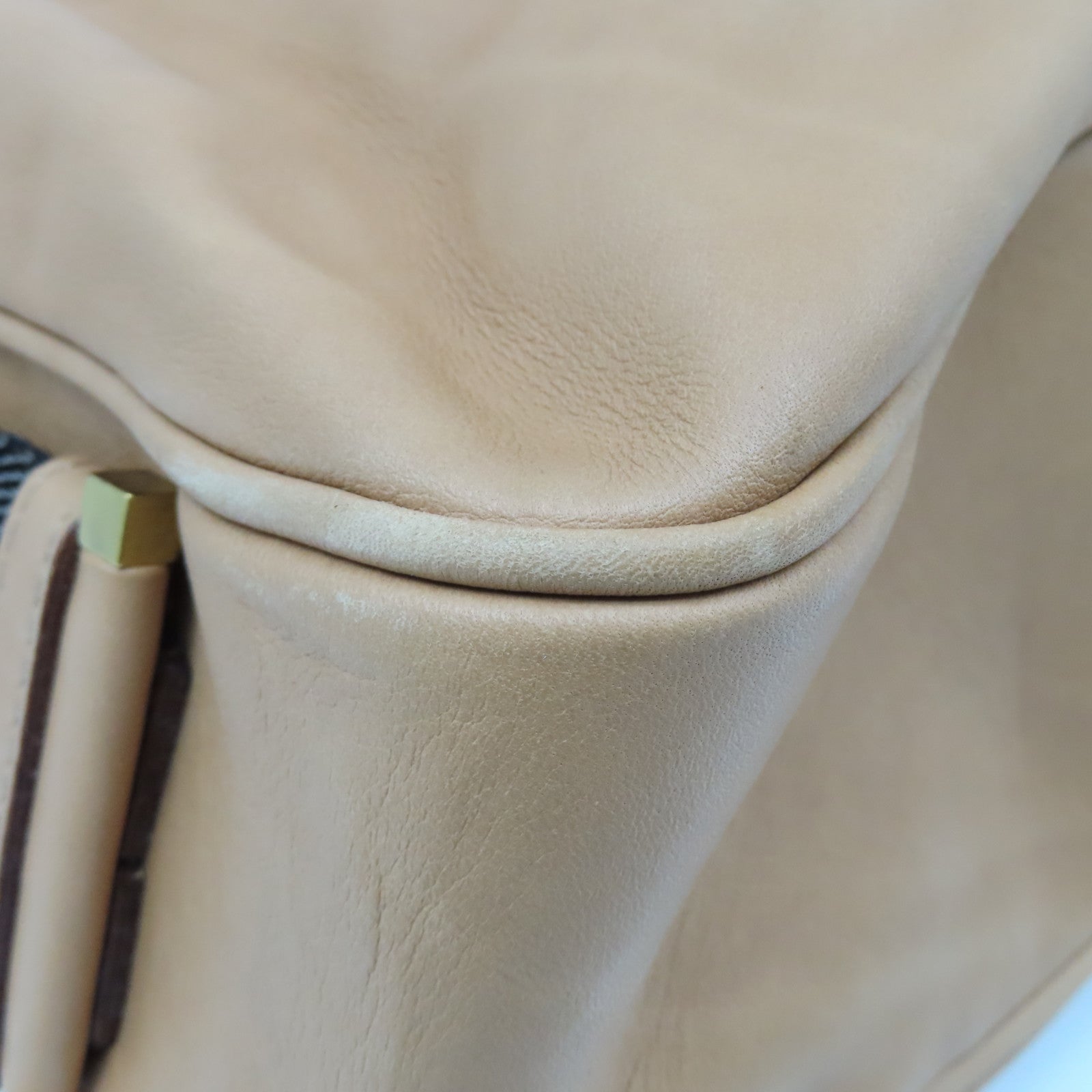 GUCCI 【激減優惠】牛皮皮革Shoulder Bag金扣肩背袋啡色
