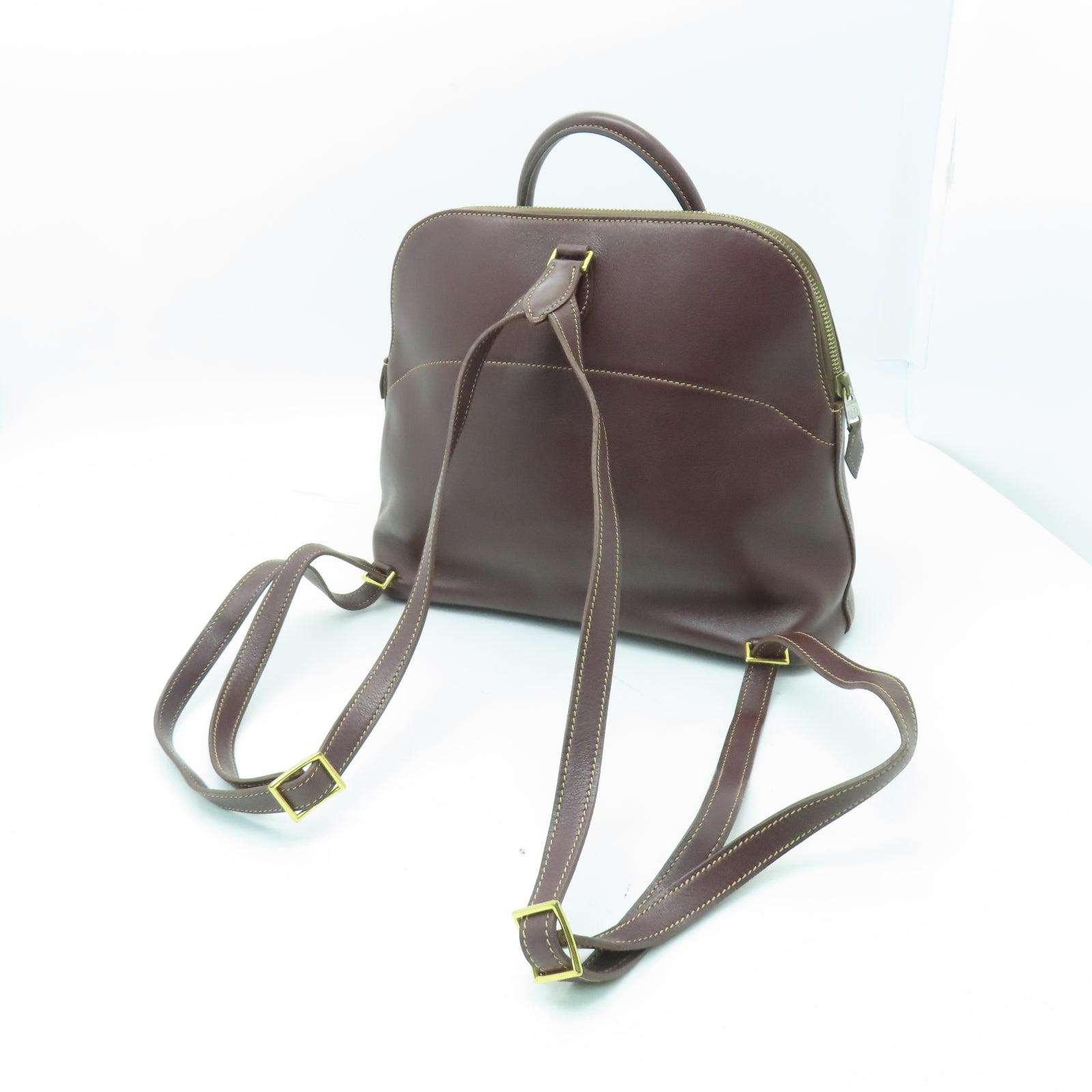 HERMES Sombrero皮革Bolide Ado金扣背包啡色