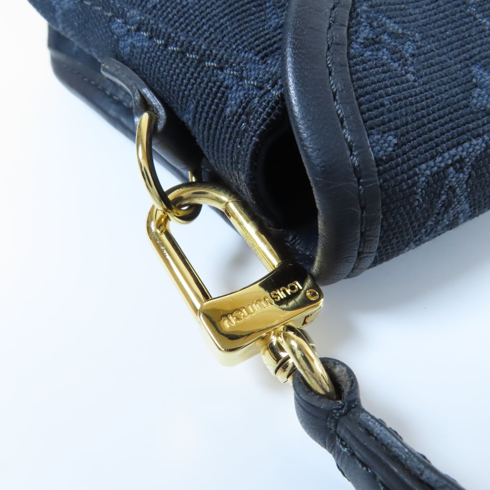 LOUIS VUITTON Monogram Mini Marjorie金扣肩背袋藍色