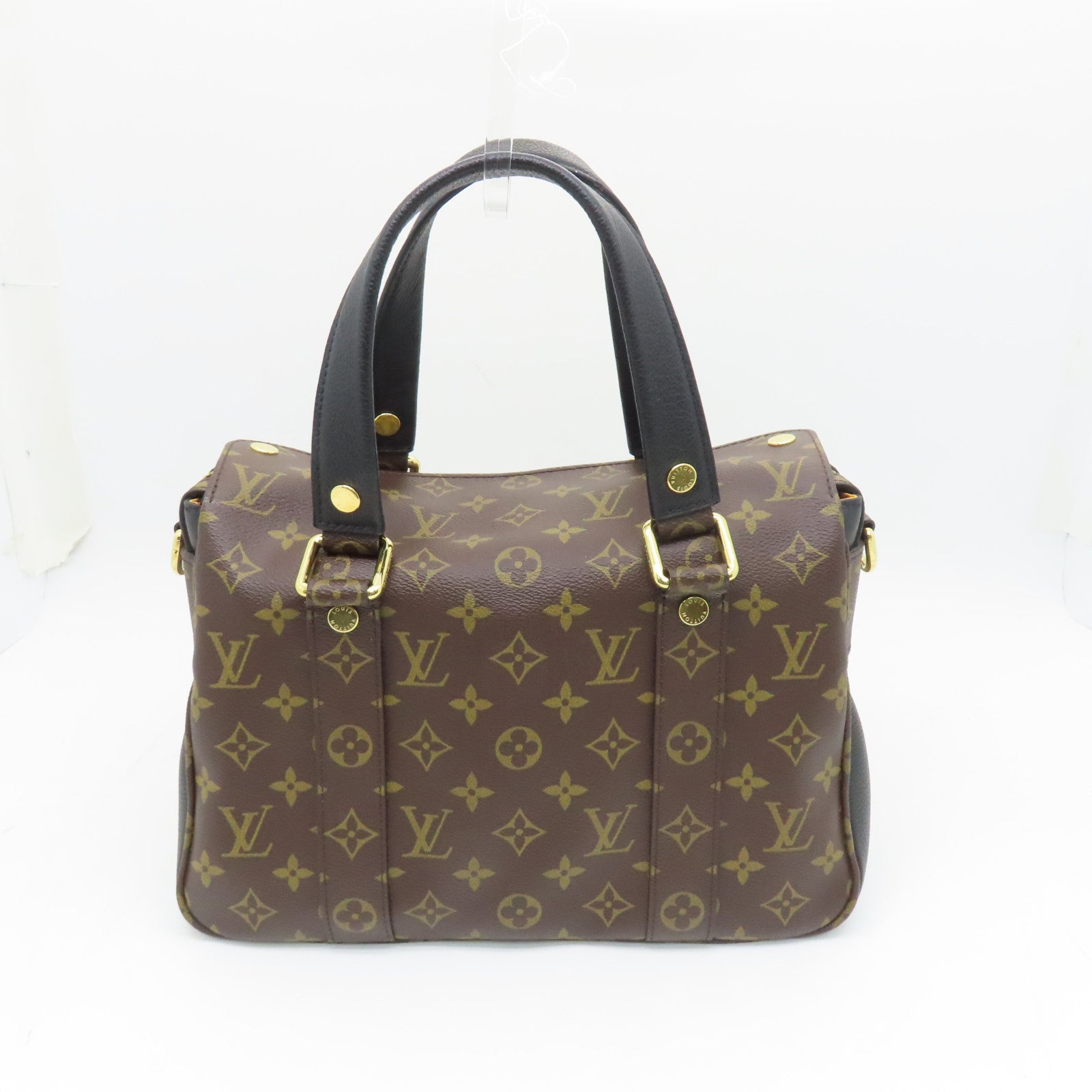 LOUIS VUITTON Monogram Manhattan金扣手挽袋啡色