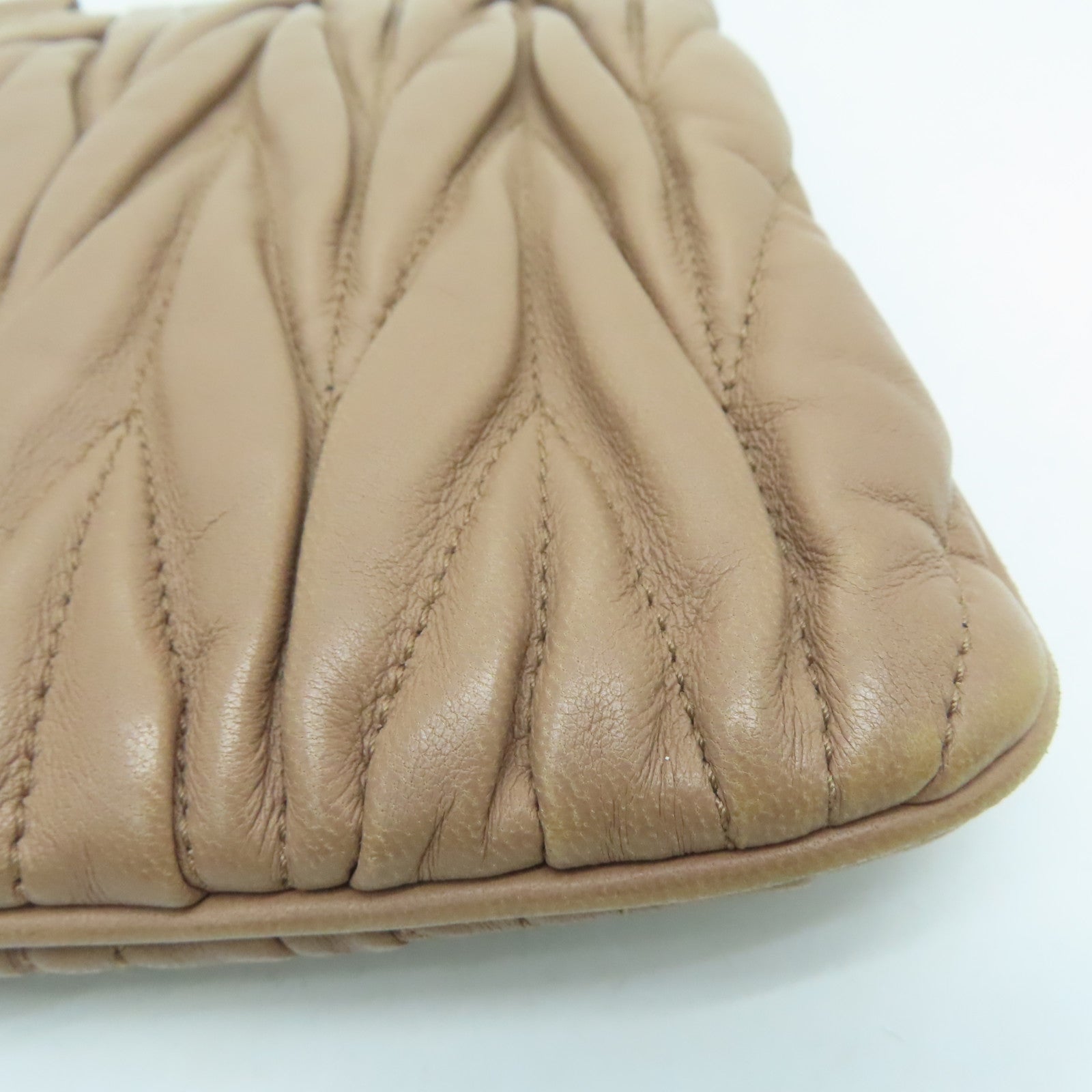Miu Miu Calfskin Leather Clutch Bag Gold Buckle Clutch Dark Pink