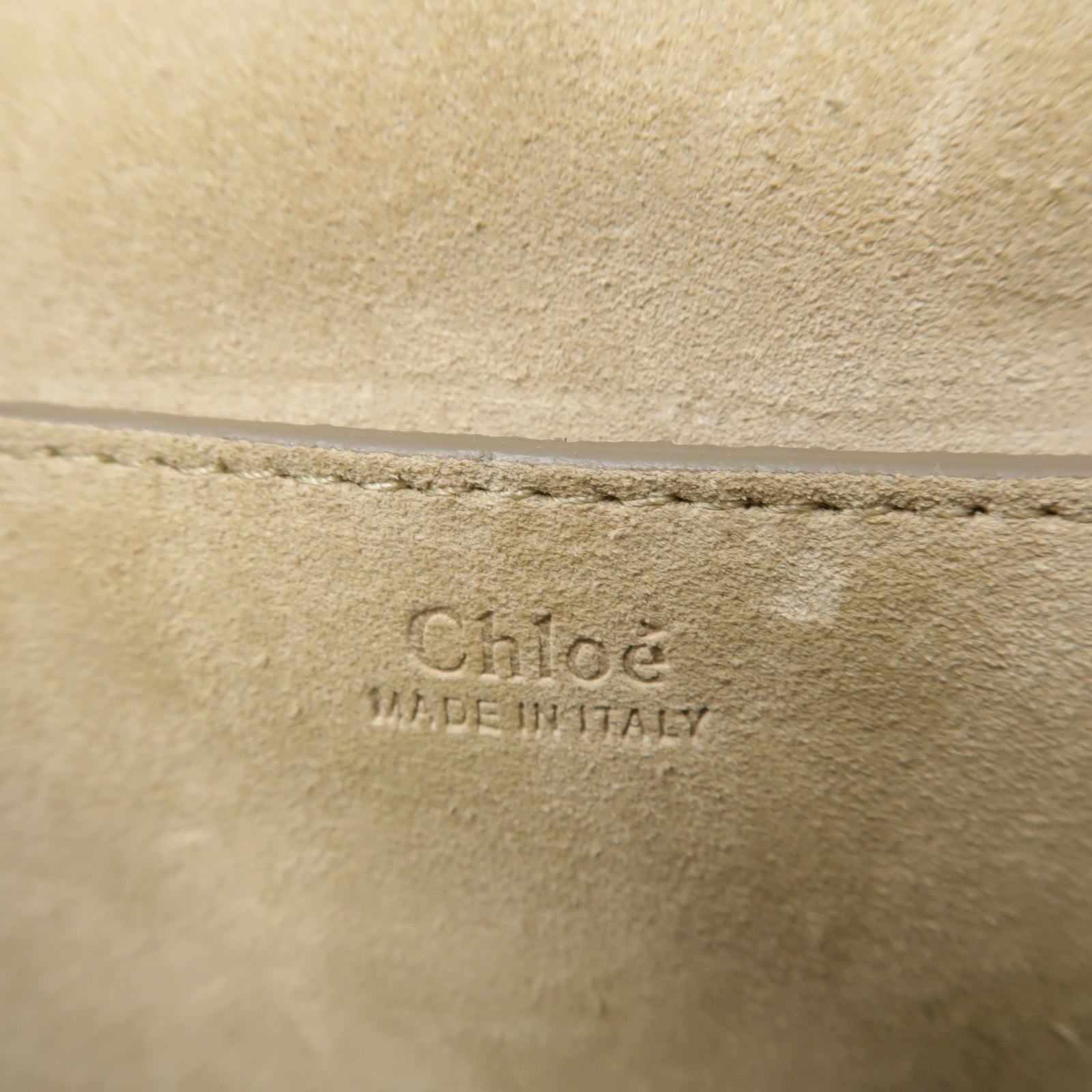 Chloe 牛皮皮革Drew Bijou銀扣手挽肩背兩用袋淺灰色