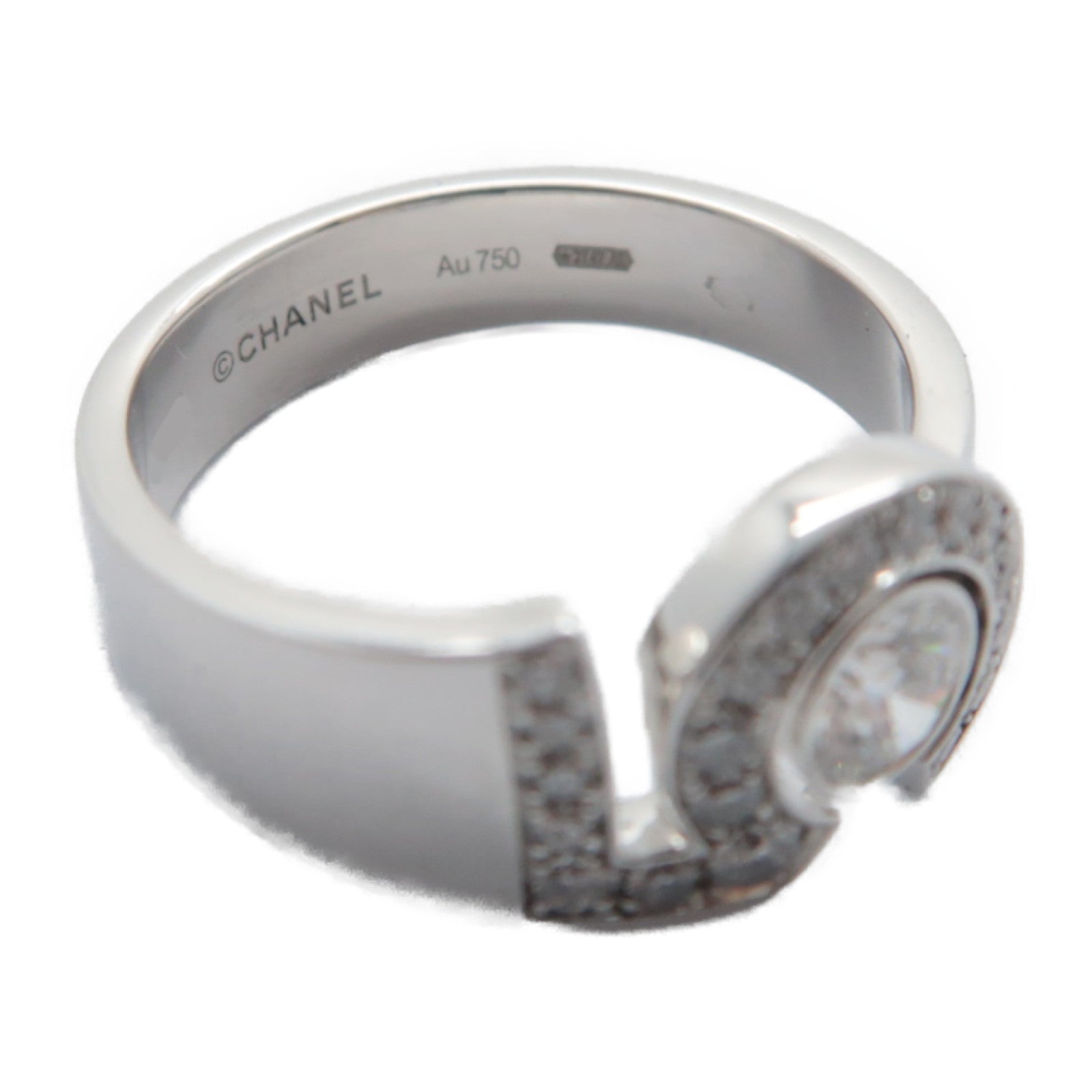CHANEL 18K白金Eternal N'5 Ring戒指US#5