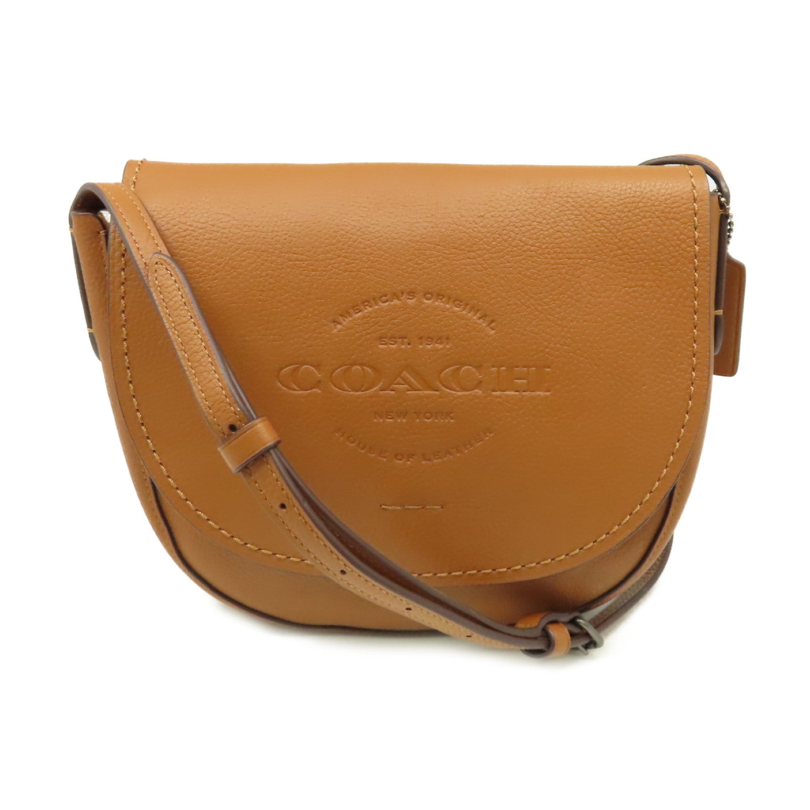 COACH 牛皮皮革Shoulder Bag肩背袋啡色