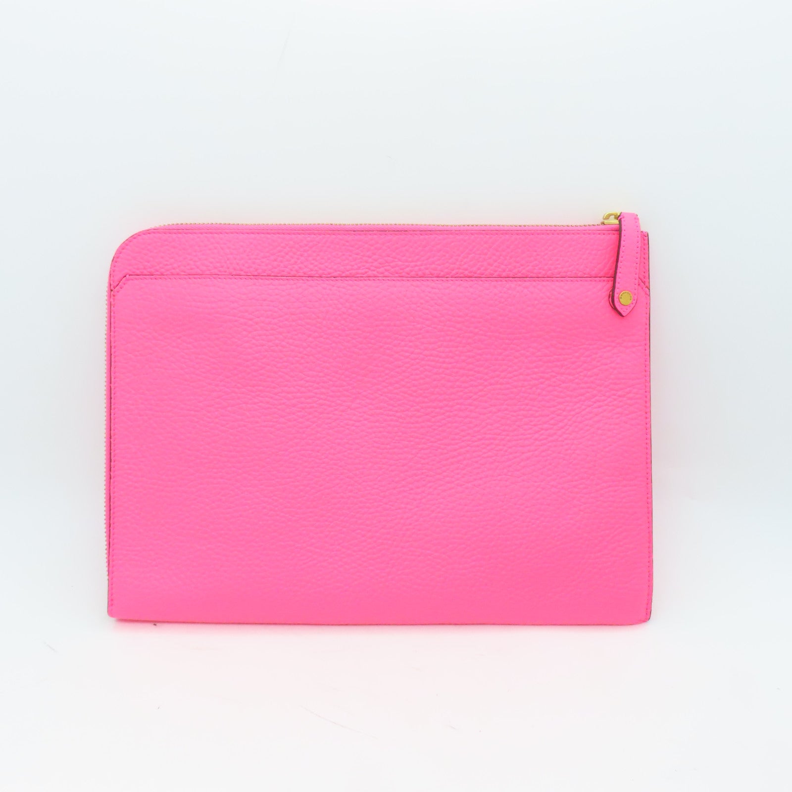 BURBERRY 牛皮皮革Clutch Bag金扣手拿包粉紅色