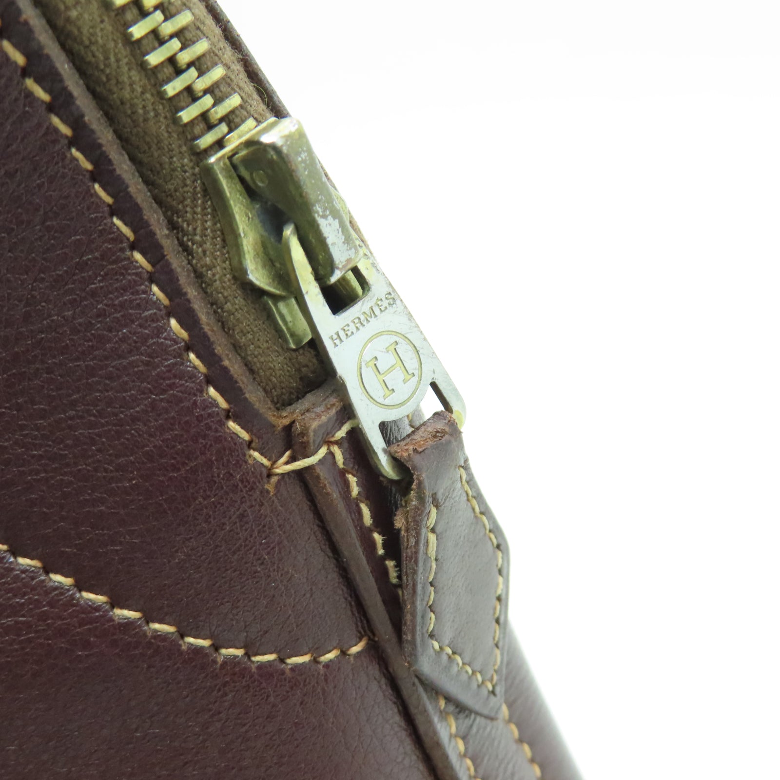 HERMES Sombrero皮革Bolide Ado金扣背包啡色