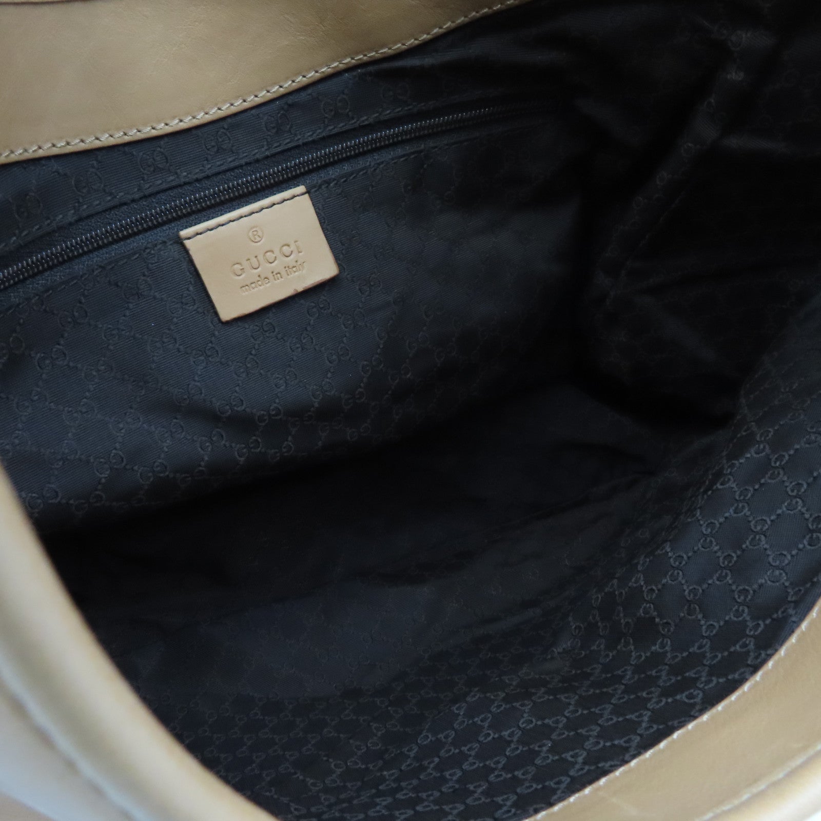 GUCCI 【激減優惠】牛皮皮革Shoulder Bag金扣肩背袋啡色