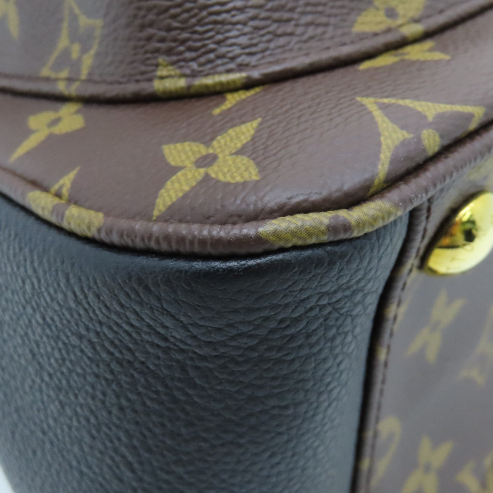 LOUIS VUITTON Monogram Manhattan金扣手挽袋啡色
