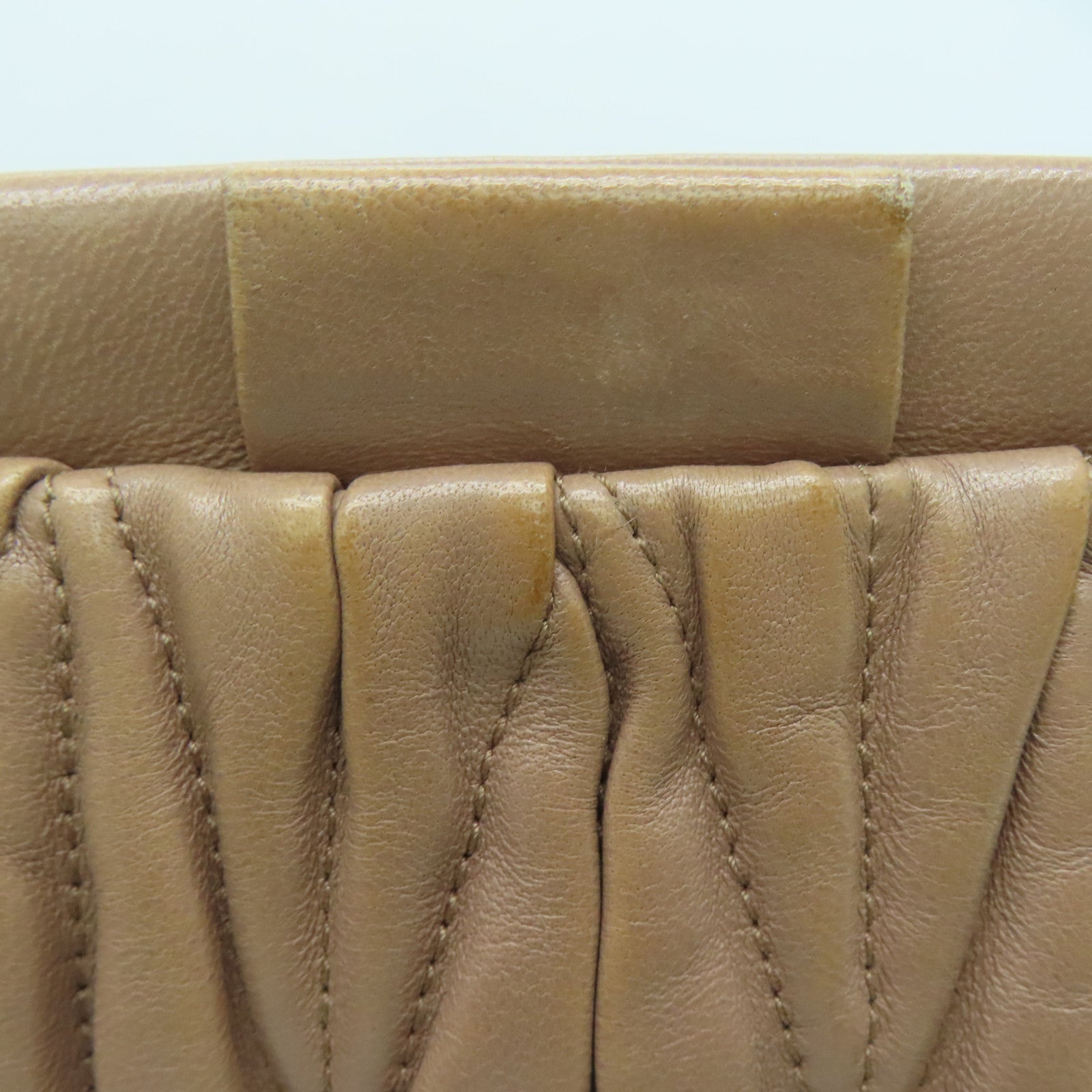 Miu Miu Calfskin Leather Clutch Bag Gold Buckle Clutch Dark Pink