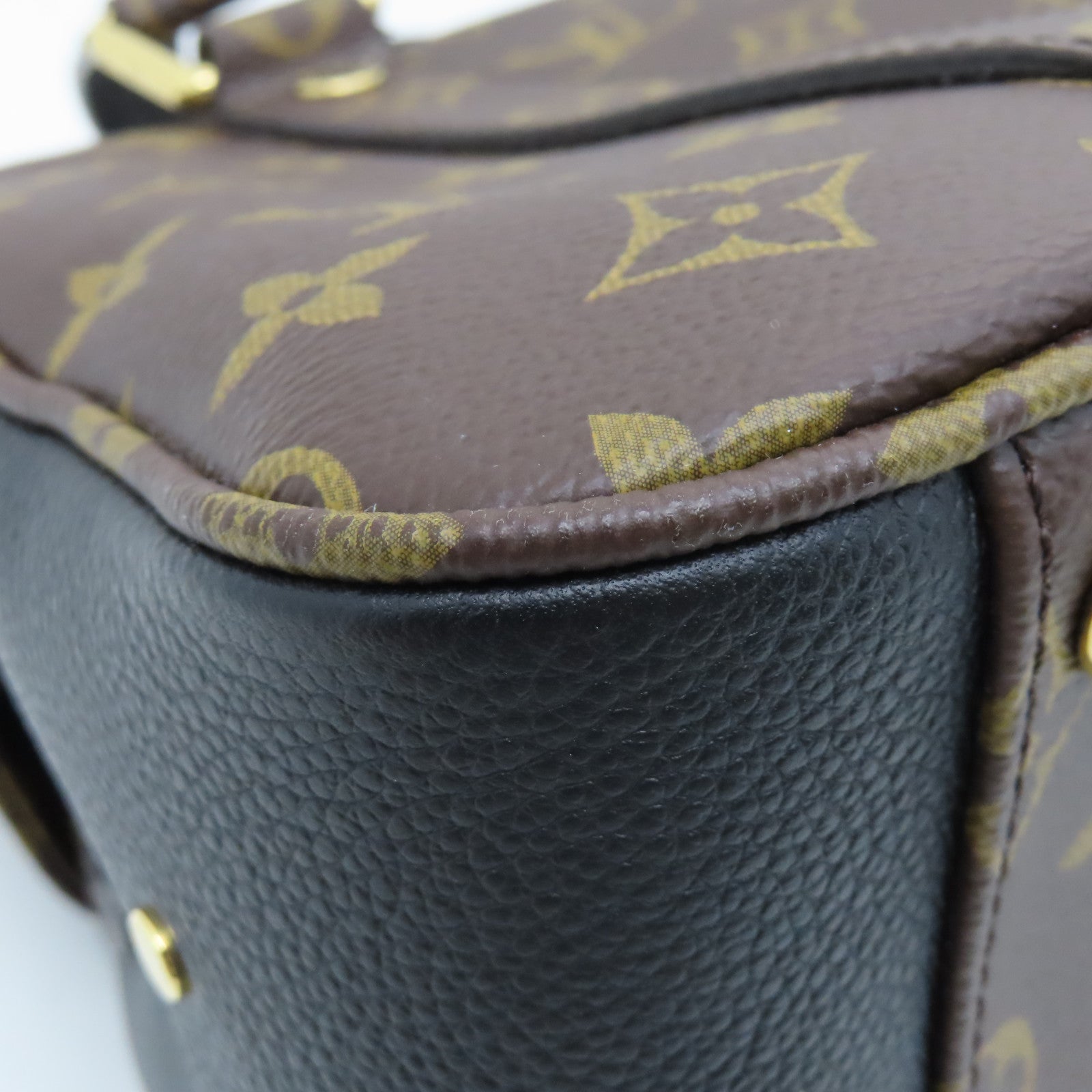 LOUIS VUITTON Monogram Manhattan金扣手挽袋啡色