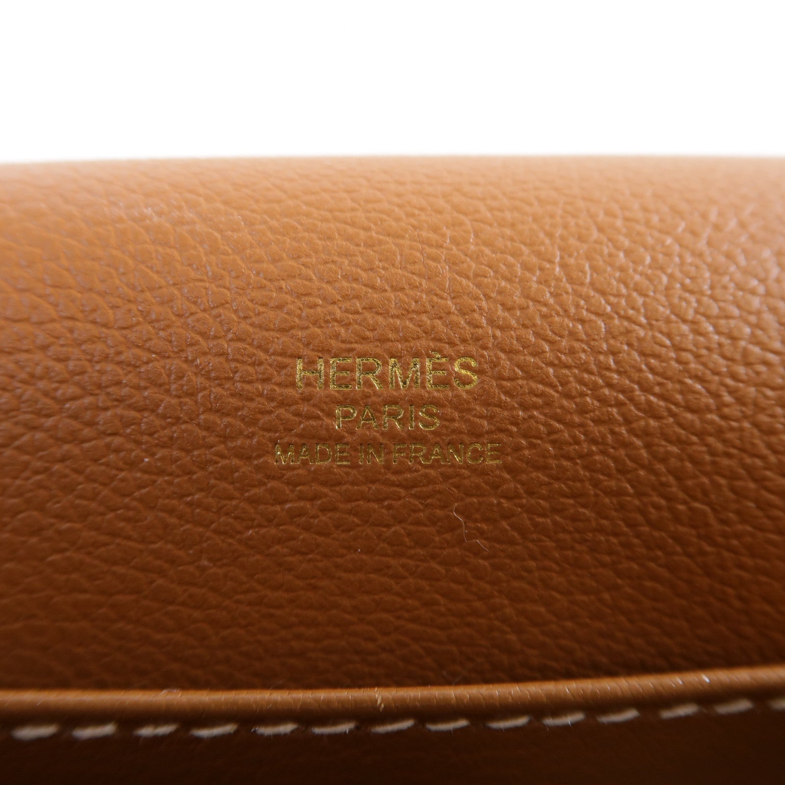 HERMES Evercolor皮革Roulis 23金扣肩背袋Gold經典駝色