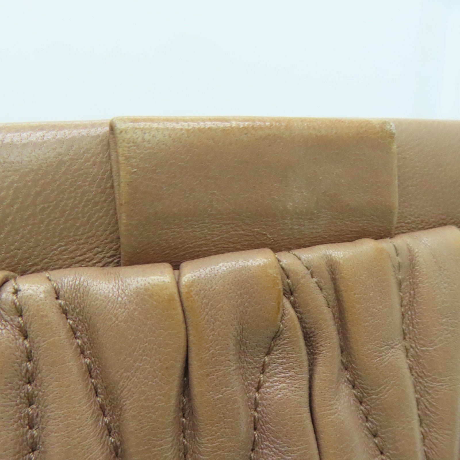 Miu Miu Calfskin Leather Clutch Bag Gold Buckle Clutch Dark Pink
