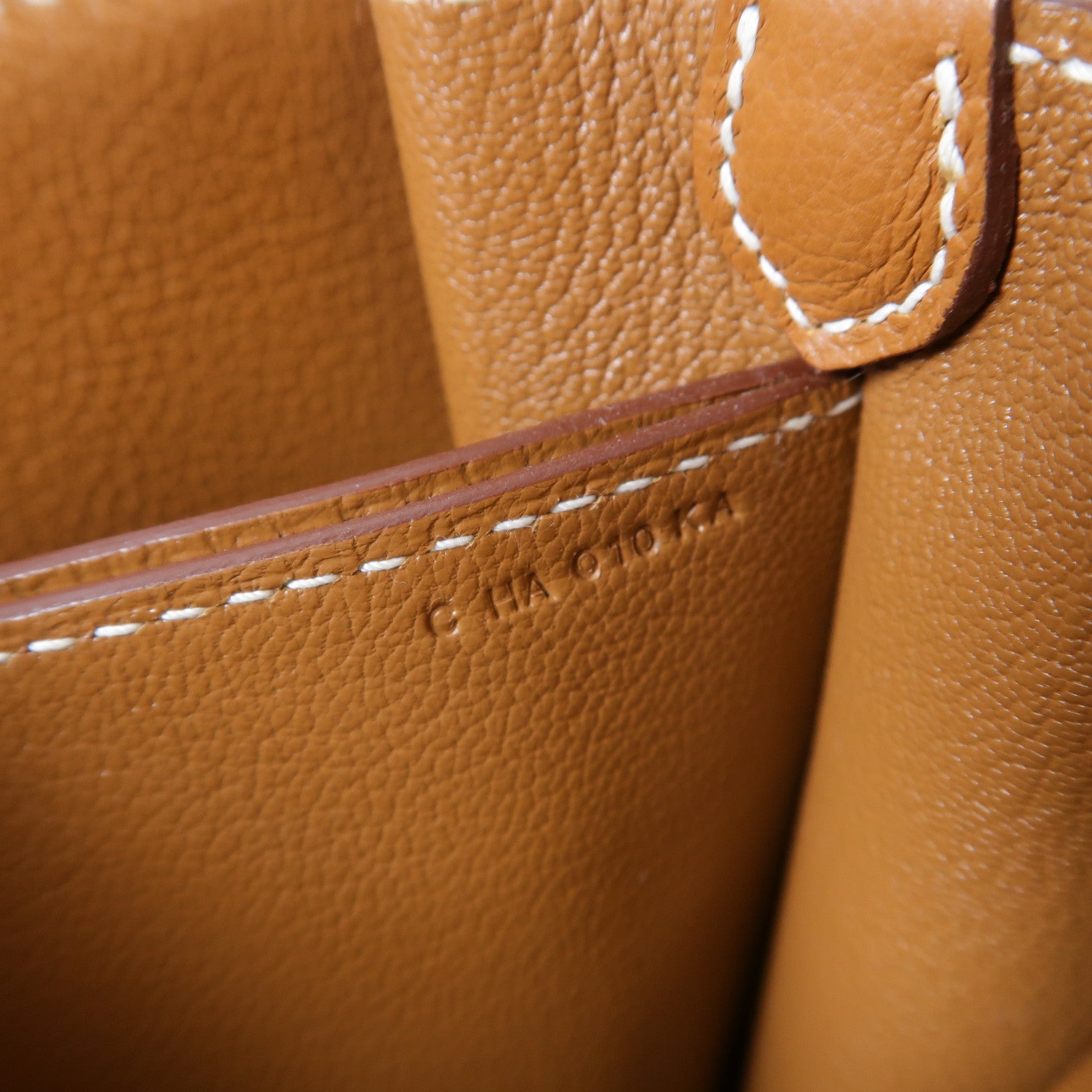 HERMES Evercolor皮革Roulis 23金扣肩背袋Gold經典駝色
