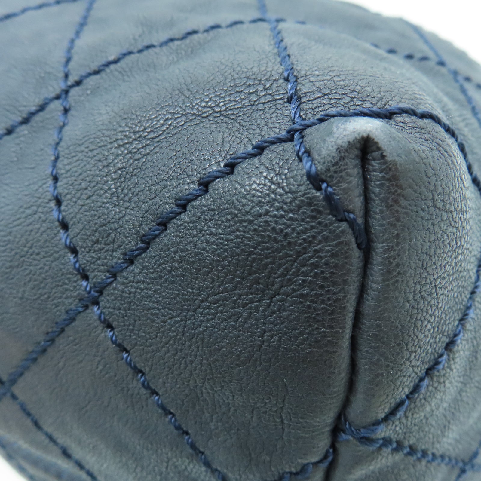 CHANEL Cowhide Leather Chain Shoulder Silver Buckle Shoulder Bag Gray