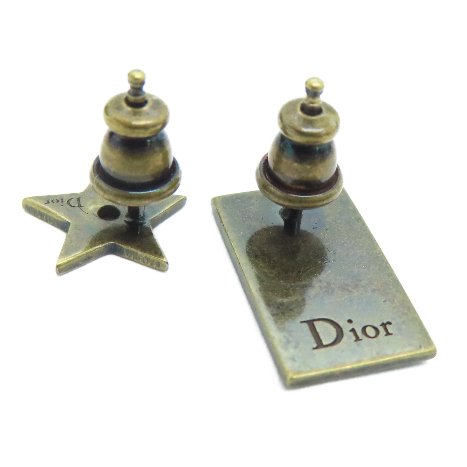 Dior 金属Earrings耳环金色/黑色
